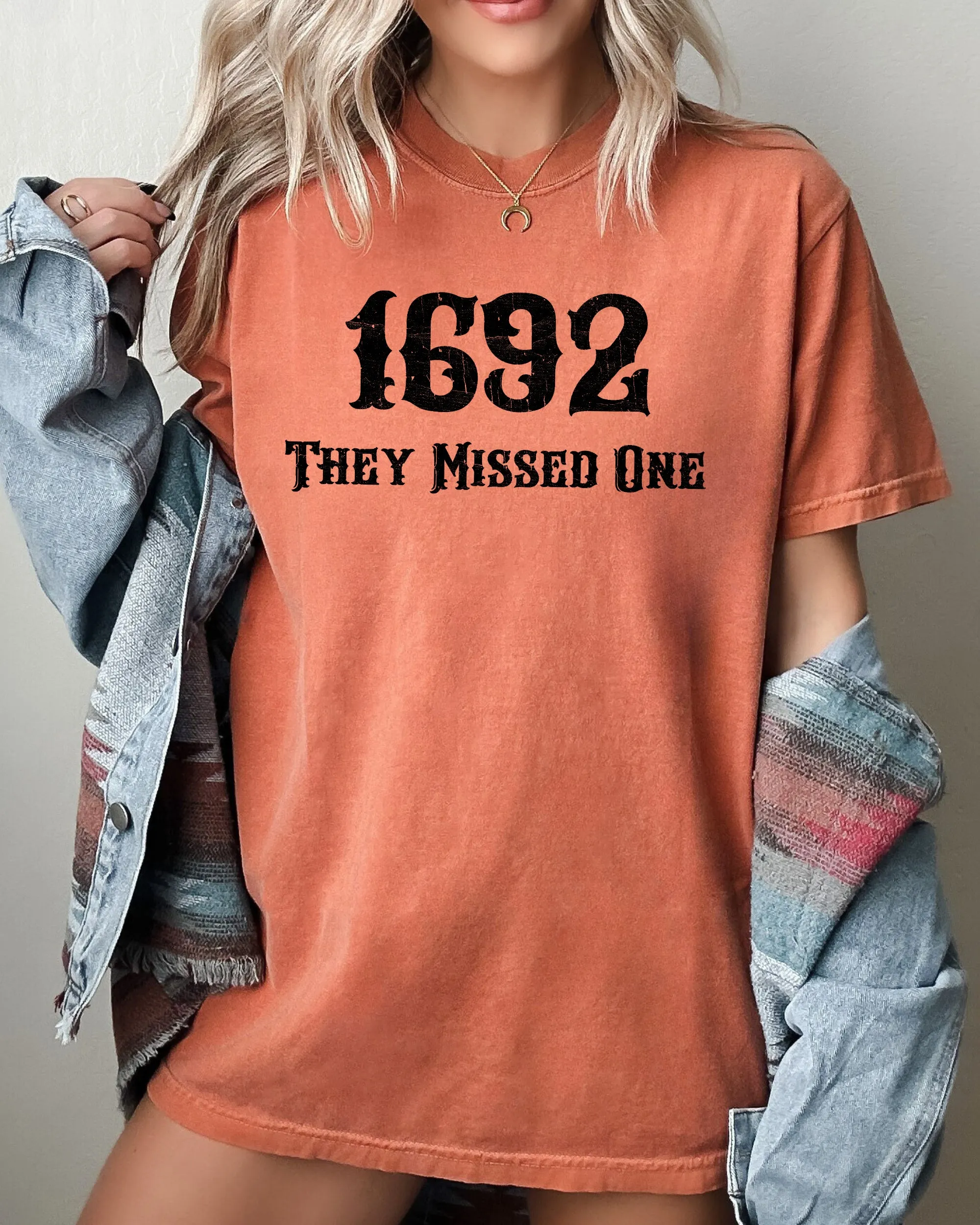 They Missed One, 1692, Skeleton, Ghost, Witch, Skull, Spooky, Aesthetic, Meme, Halloween, Costume, Tshirt Comfort Colors T-Shirt sold by Refinery Number One