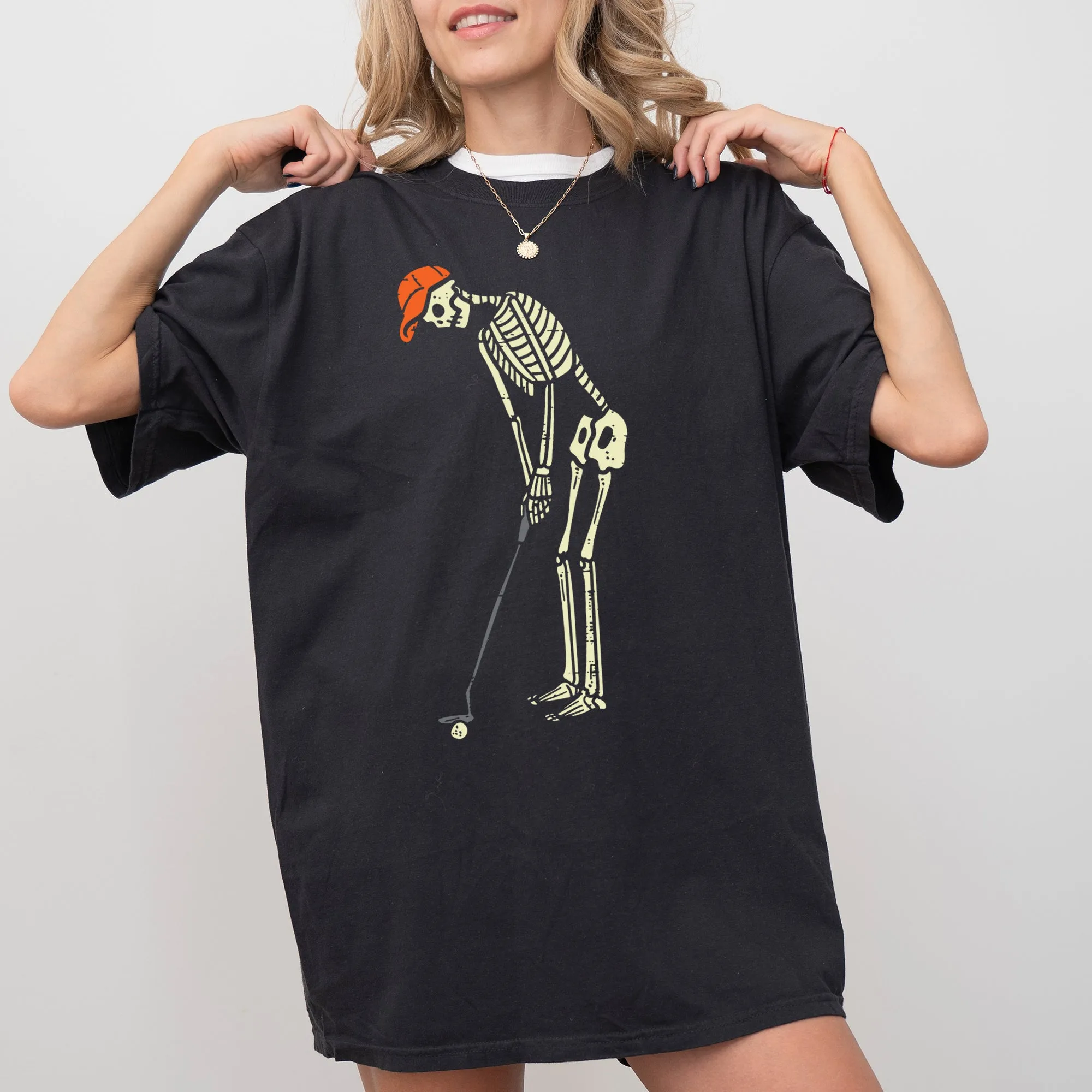 Golf Player, Skeleton, Ghost, Witch, Skull, Spooky, Aesthetic, Meme, Halloween, Costume, Tshirt Comfort Colors T-Shirt sold by Refinery Number One product image thumbnail 2