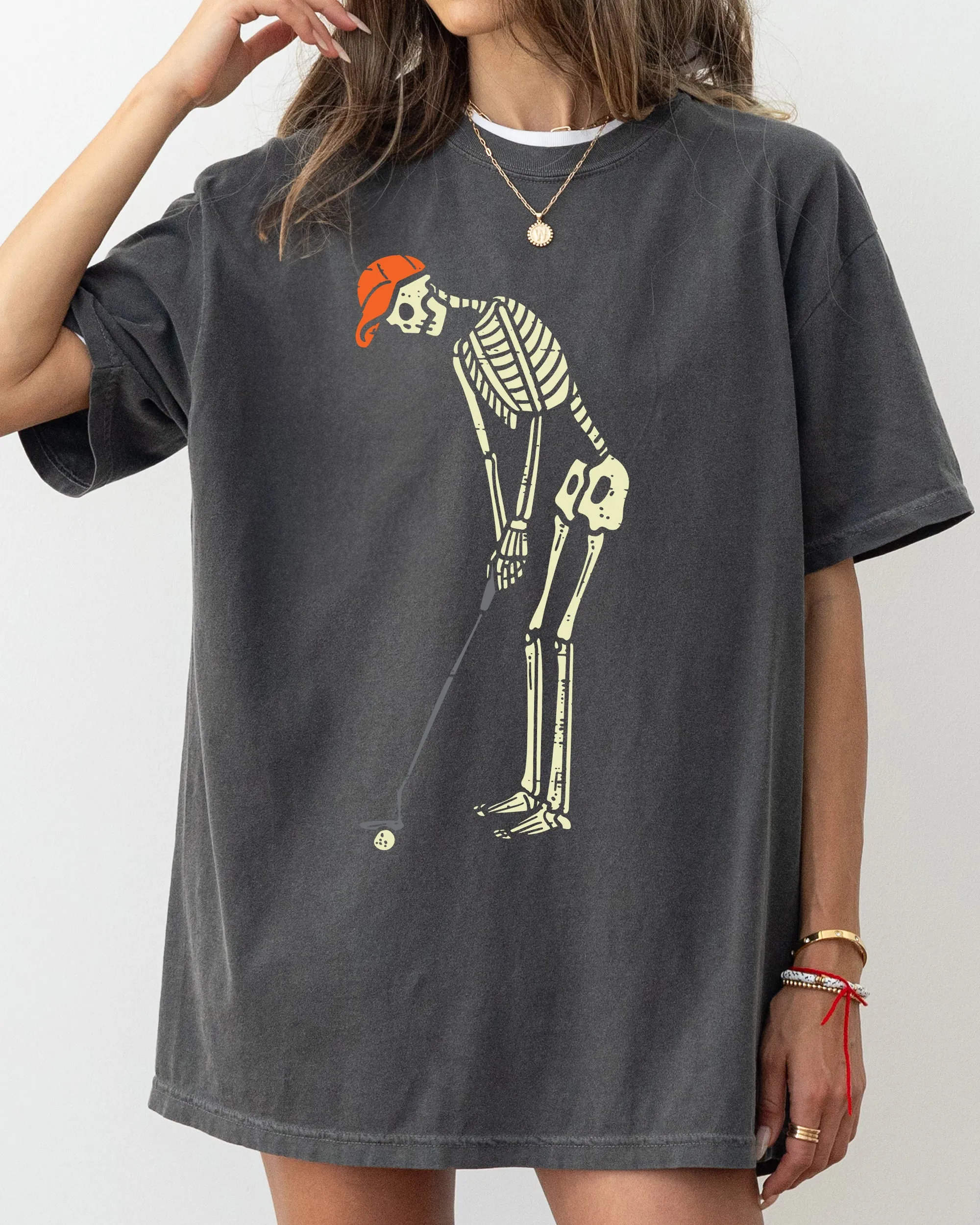 Golf Player, Skeleton, Ghost, Witch, Skull, Spooky, Aesthetic, Meme, Halloween, Costume, Tshirt Comfort Colors T-Shirt sold by Refinery Number One