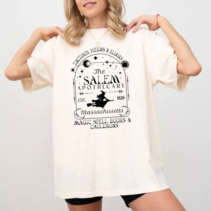 The Salem Apothecary, Spooky, Skeleton, Ghost, Witch, Skull, Aesthetic, Meme, Halloween, Costume, Tshirt Comfort Colors T-Shirt sold by Refinery Number One