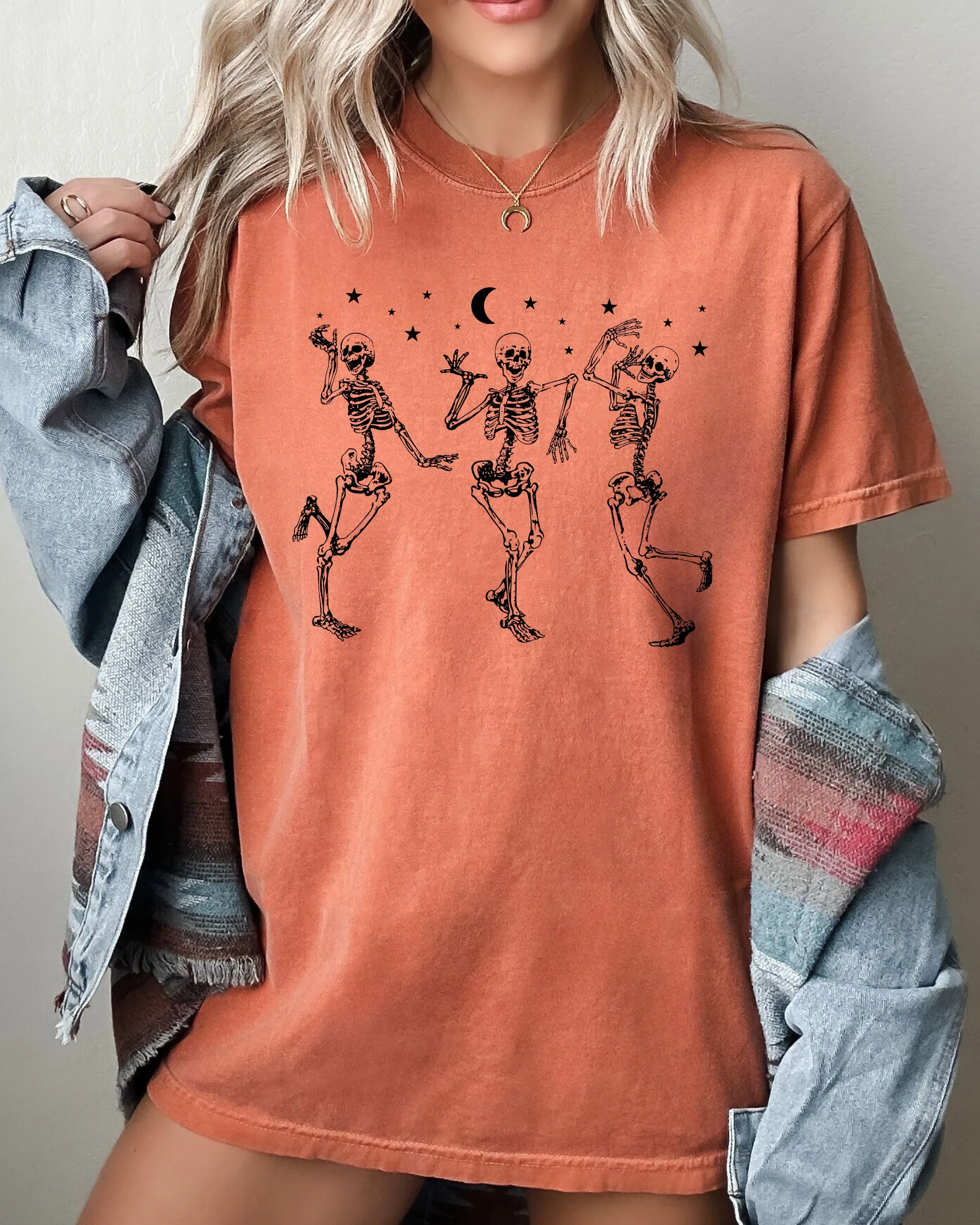 Dancing Skeletons, Stars, Spooky, Ghost, Witch, Skull, Aesthetic, Meme, Halloween, Costume, Tshirt Comfort Colors T-Shirt sold by Refinery Number One product image thumbnail 2