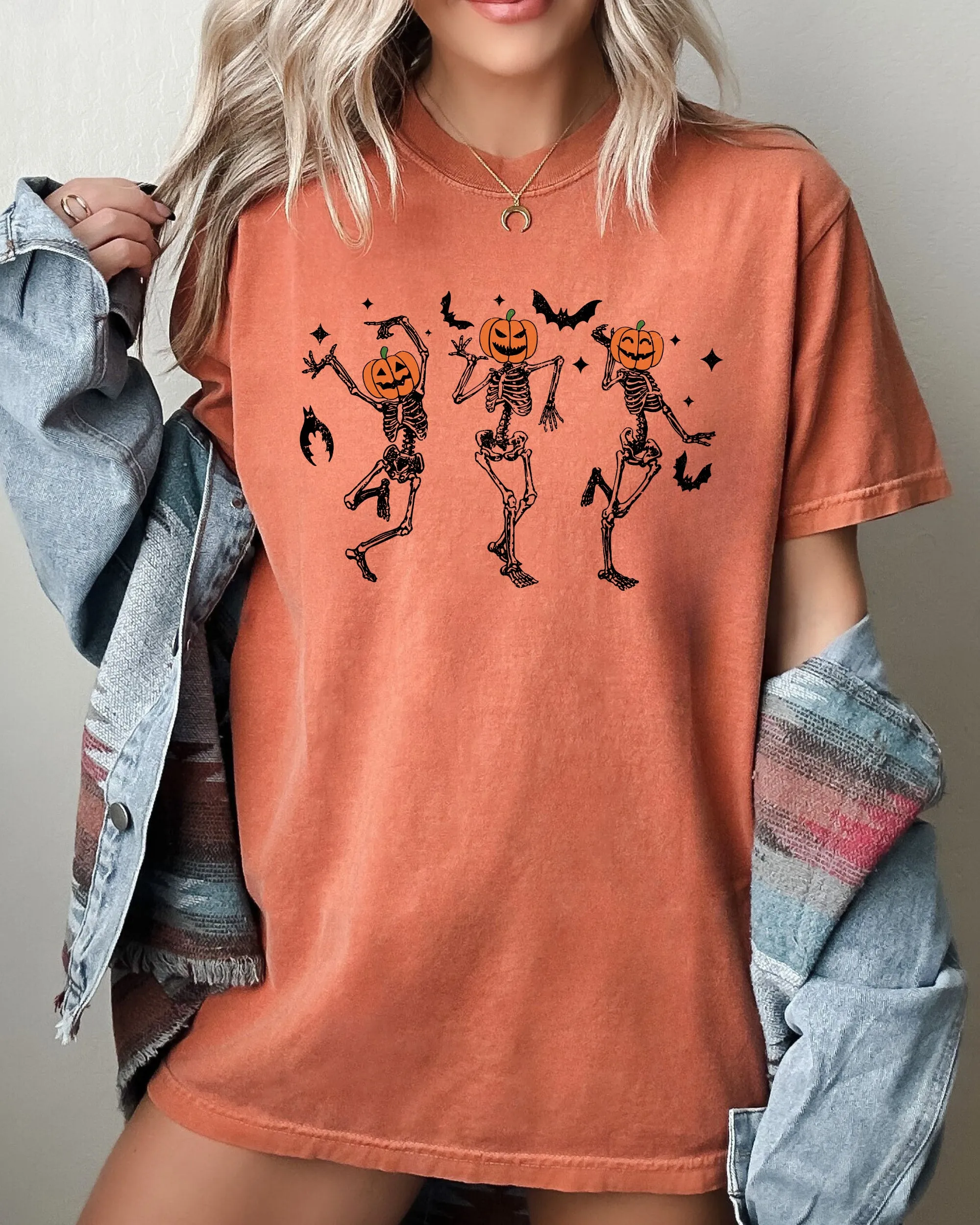 Pumpkin Head Dancing Skeletons, Spooky, Ghost, Witch, Skull, Aesthetic, Meme, Halloween, Costume, Tshirt Comfort Colors T-Shirt sold by Refinery Number One product image thumbnail 2