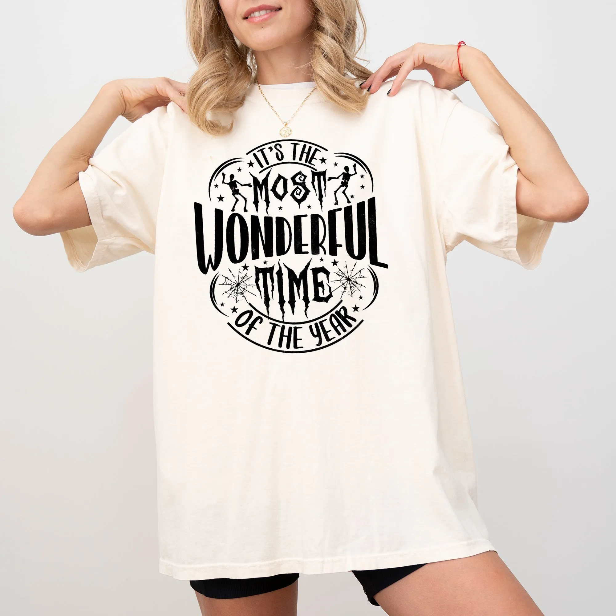 It's The Most Wonderful Time Of The Year, Skeleton, Spider Web, Witch, Skull, Spooky, Aesthetic, Meme, Halloween, Costume, Tshirt Comfort Colors T-Shirt sold by Refinery Number One product image thumbnail 4