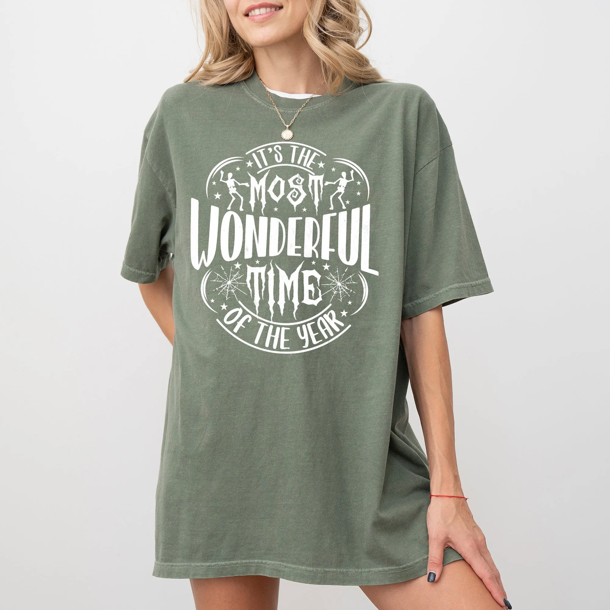 It's The Most Wonderful Time Of The Year, Skeleton, Spider Web, Witch, Skull, Spooky, Aesthetic, Meme, Halloween, Costume, Tshirt Comfort Colors T-Shirt sold by Refinery Number One product image thumbnail 5