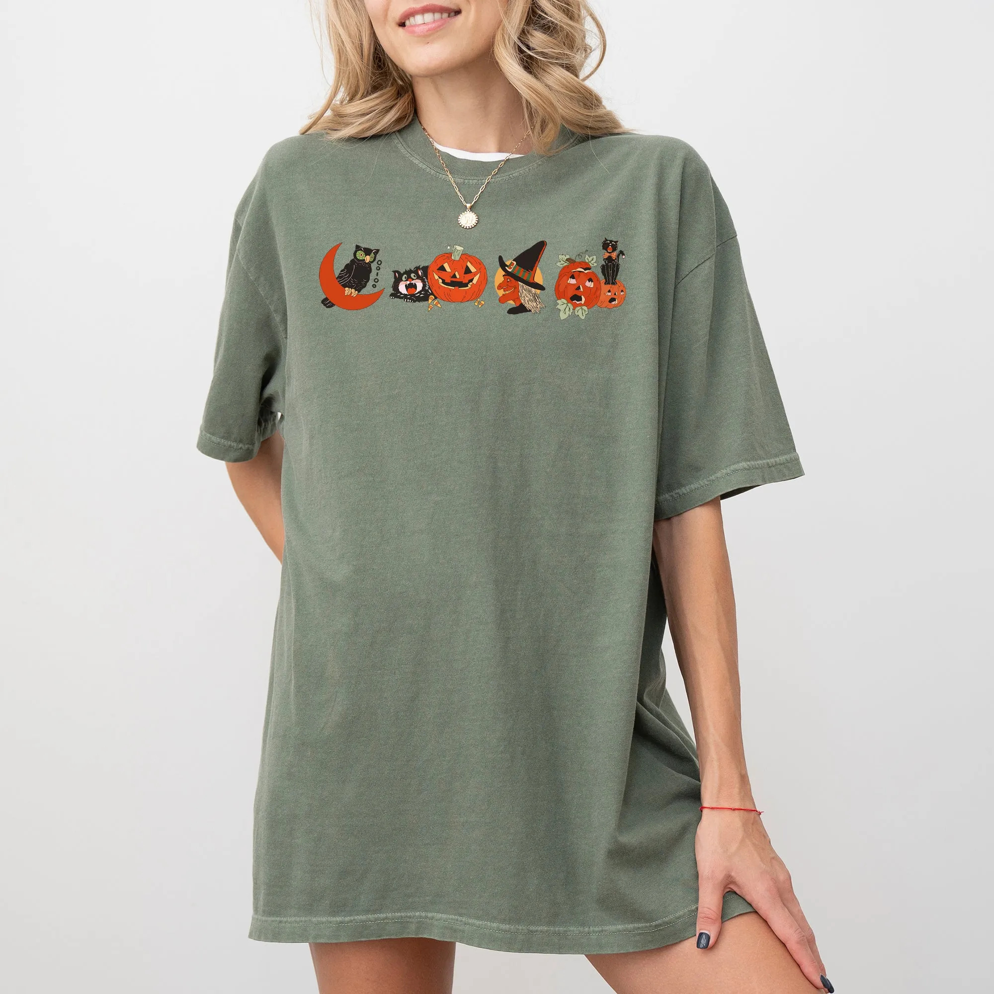 Vintage Pumpkin, Skeleton, Witch, Skull, Spooky, Aesthetic, Meme, Halloween, Costume, Tshirt Comfort Colors T-Shirt sold by Refinery Number One product image thumbnail 4