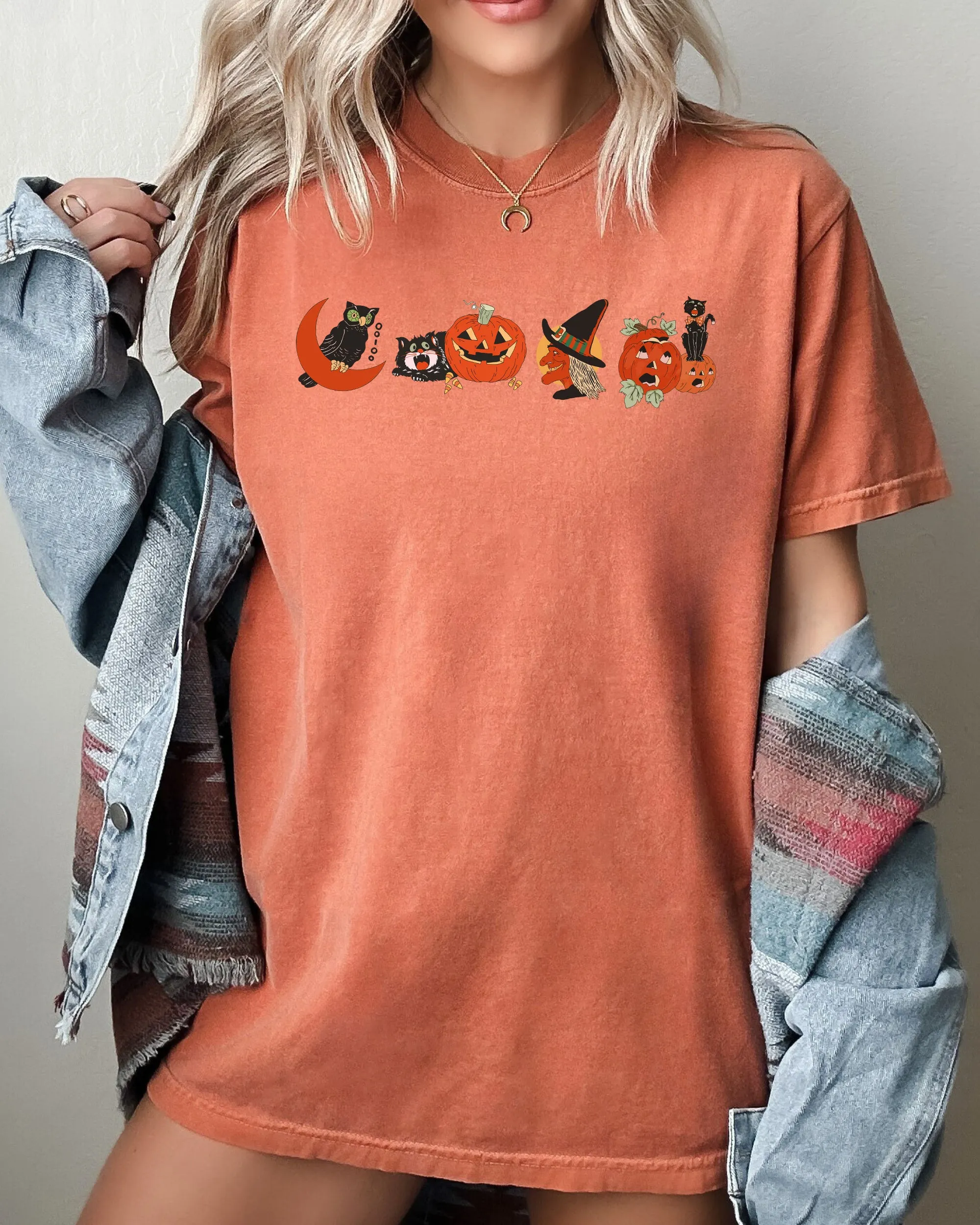 Vintage Pumpkin, Skeleton, Witch, Skull, Spooky, Aesthetic, Meme, Halloween, Costume, Tshirt Comfort Colors T-Shirt sold by Refinery Number One product image thumbnail 2