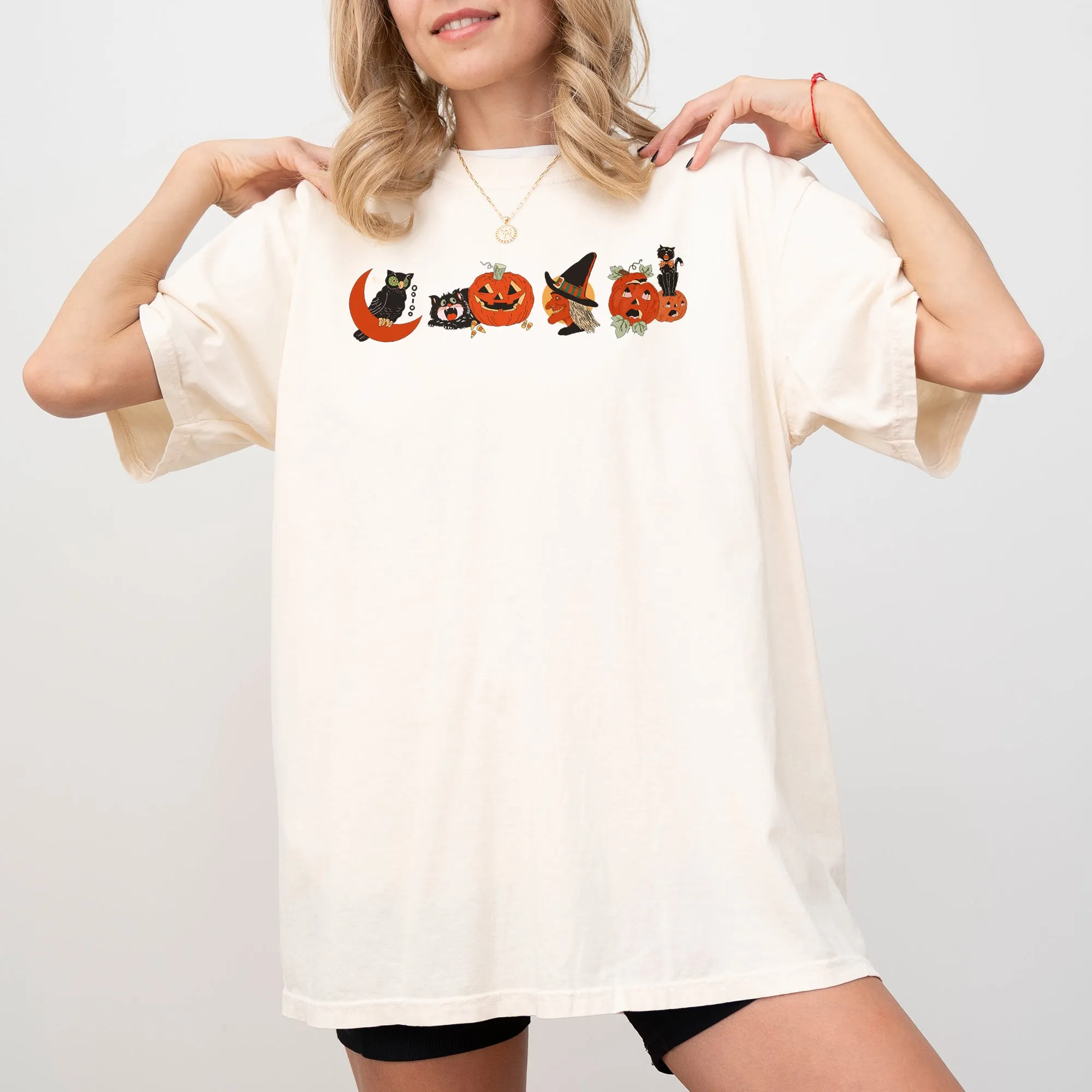 Vintage Pumpkin, Skeleton, Witch, Skull, Spooky, Aesthetic, Meme, Halloween, Costume, Tshirt Comfort Colors T-Shirt sold by Refinery Number One