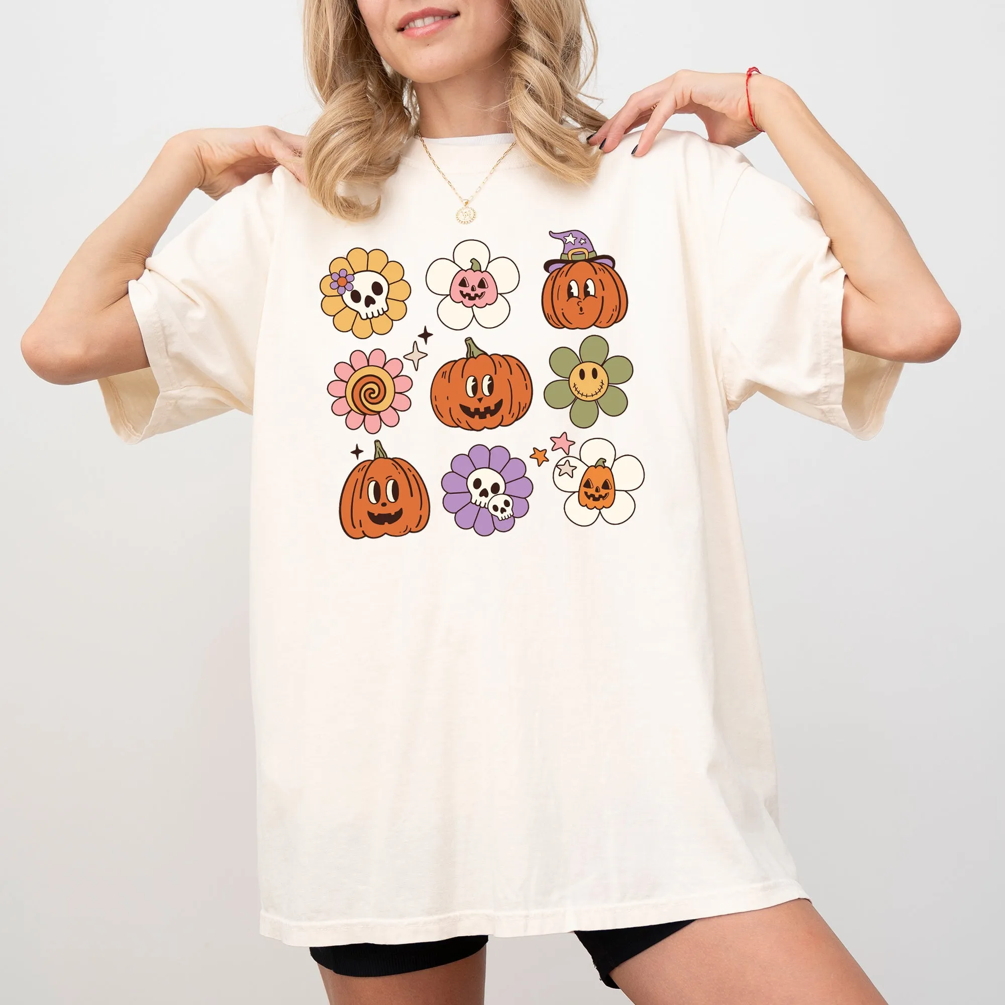 Retro Pumpkins, Fall, Skeleton, Witch, Skull, Spooky, Aesthetic, Meme, Halloween, Costume, Tshirt Comfort Colors T-Shirt sold by Refinery Number One product image thumbnail 4