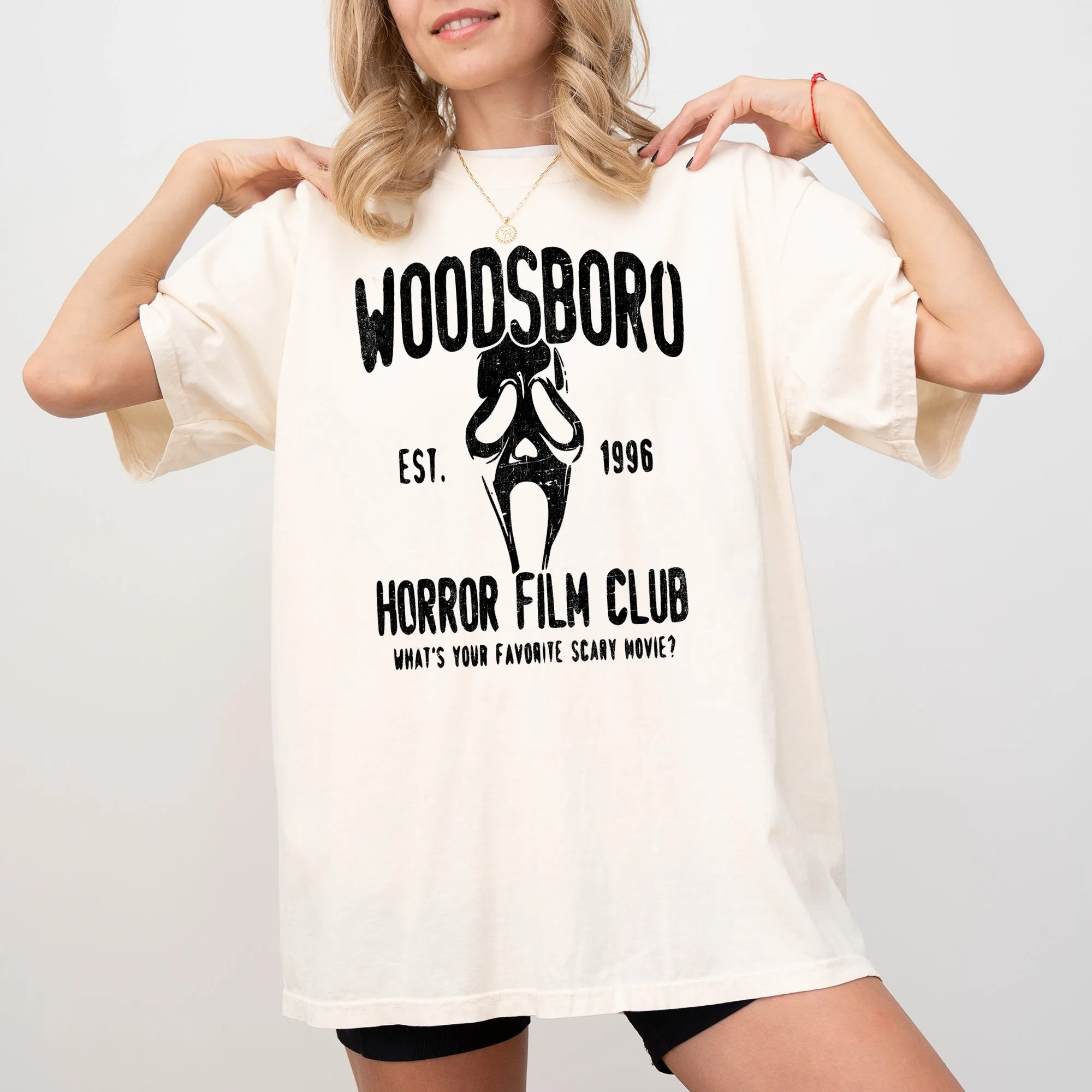 Woodsboro Horror Film Skeleton Skull Spooky Aesthetic Meme Halloween Costume Comfort Colors Tee sold by Refinery Number One product image thumbnail 2