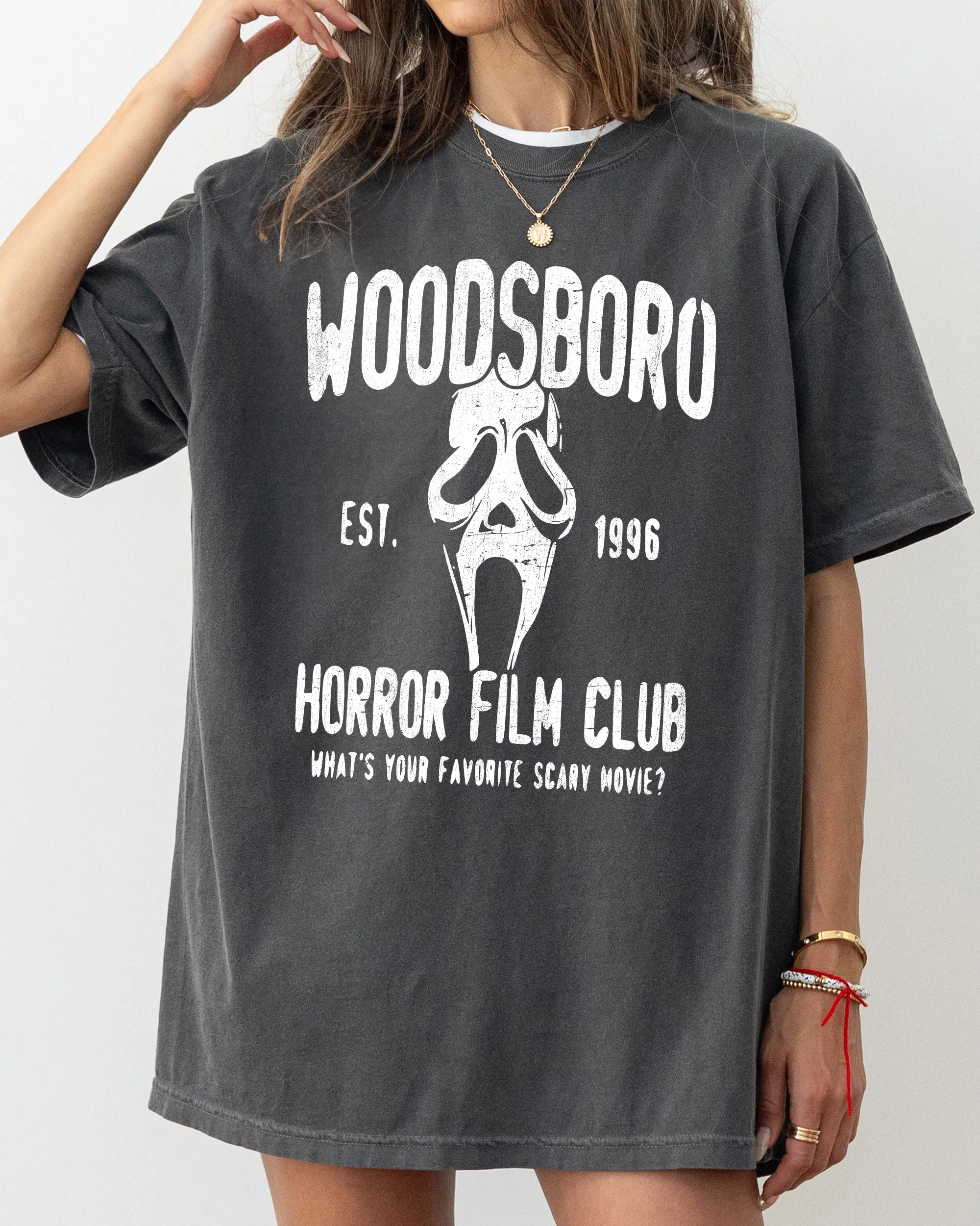 Woodsboro Horror Film Skeleton Skull Spooky Aesthetic Meme Halloween Costume Comfort Colors Tee sold by Refinery Number One product image thumbnail 5