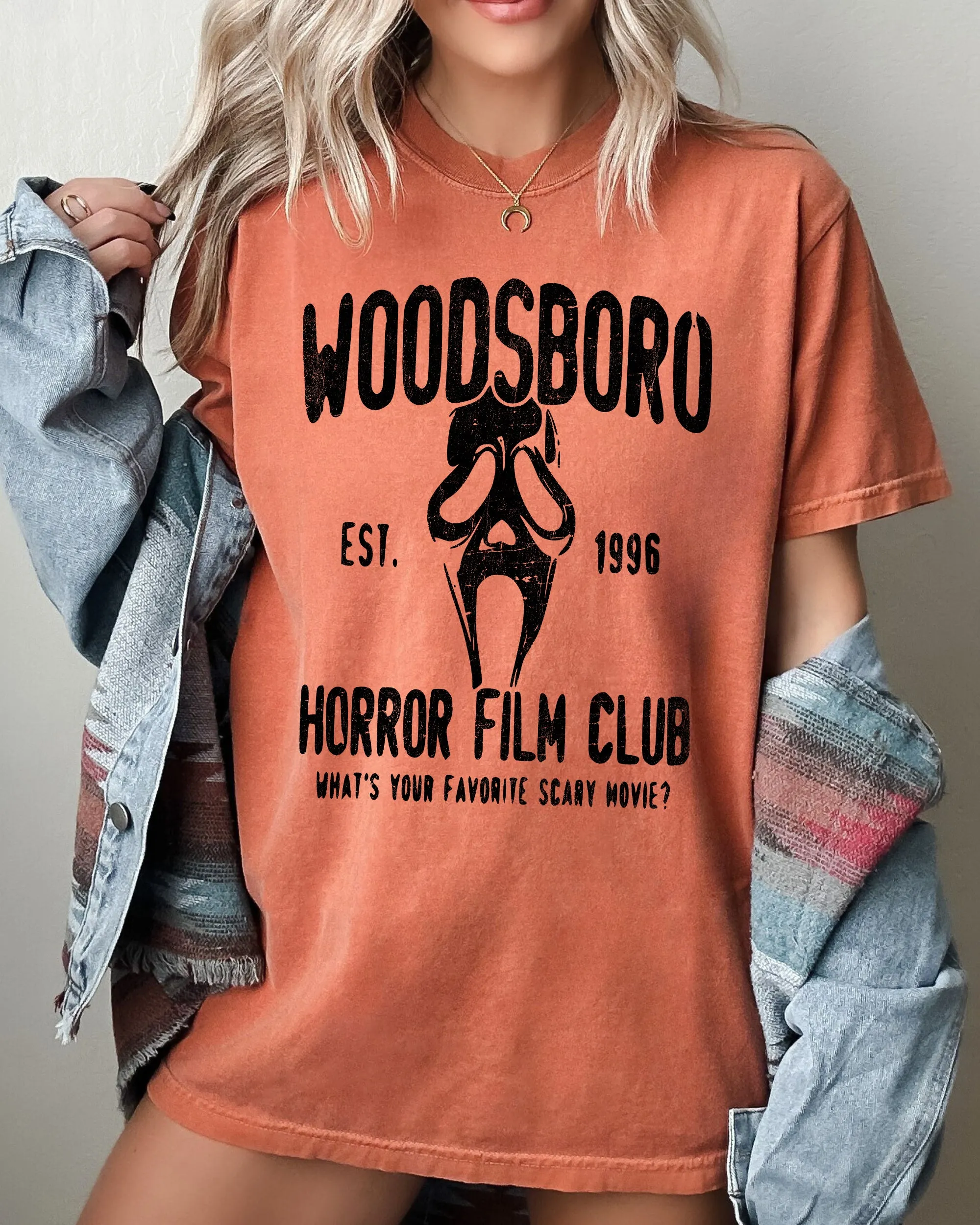 Woodsboro Horror Film Skeleton Skull Spooky Aesthetic Meme Halloween Costume Comfort Colors Tee sold by Refinery Number One product image thumbnail 3