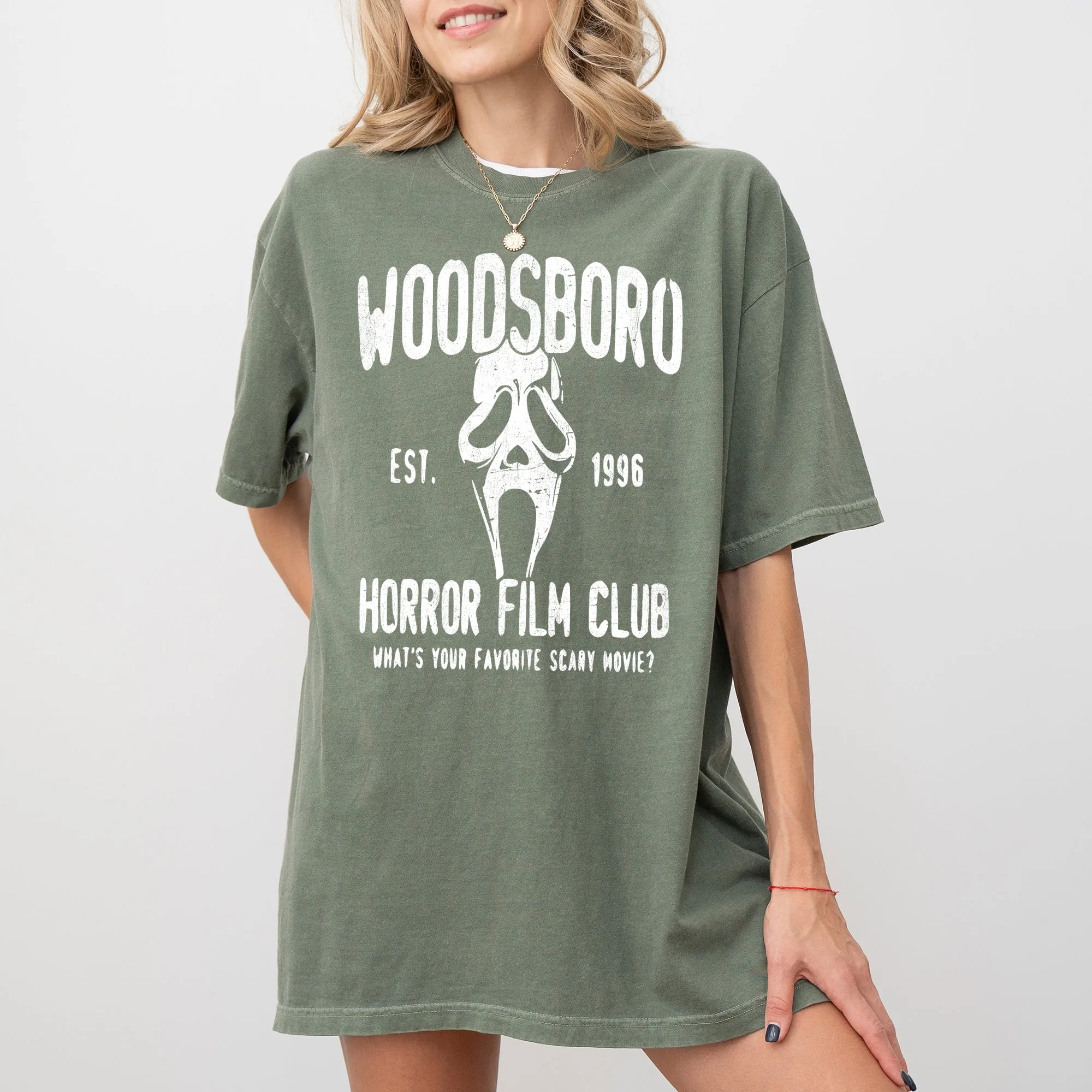 Woodsboro Horror Film Skeleton Skull Spooky Aesthetic Meme Halloween Costume Comfort Colors Tee sold by Refinery Number One product image thumbnail 4