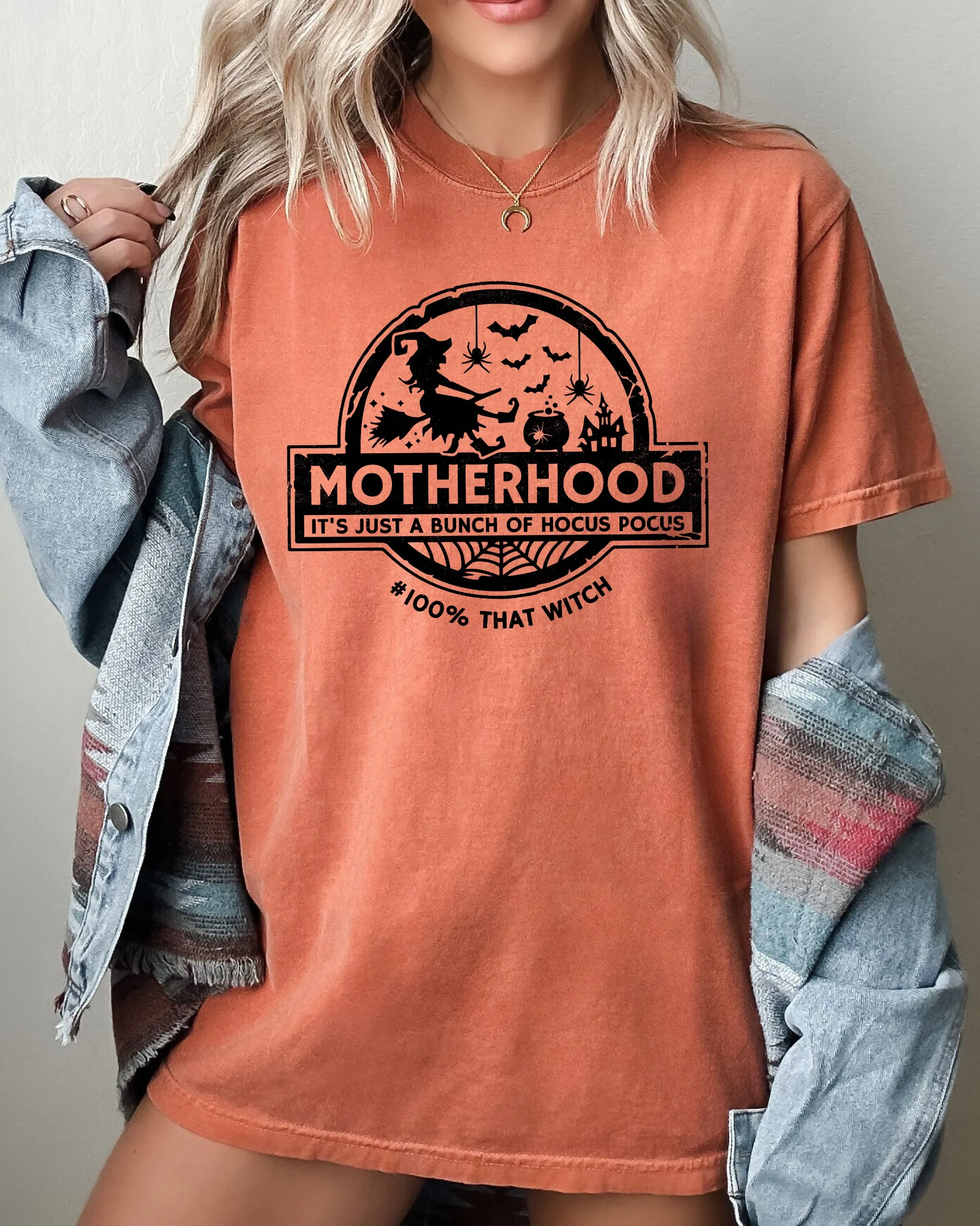 Motherhood, Witch, Ghost, Skull, Spooky, Aesthetic, Meme, Halloween, Costume, Tshirt Comfort Colors T-Shirt sold by Refinery Number One