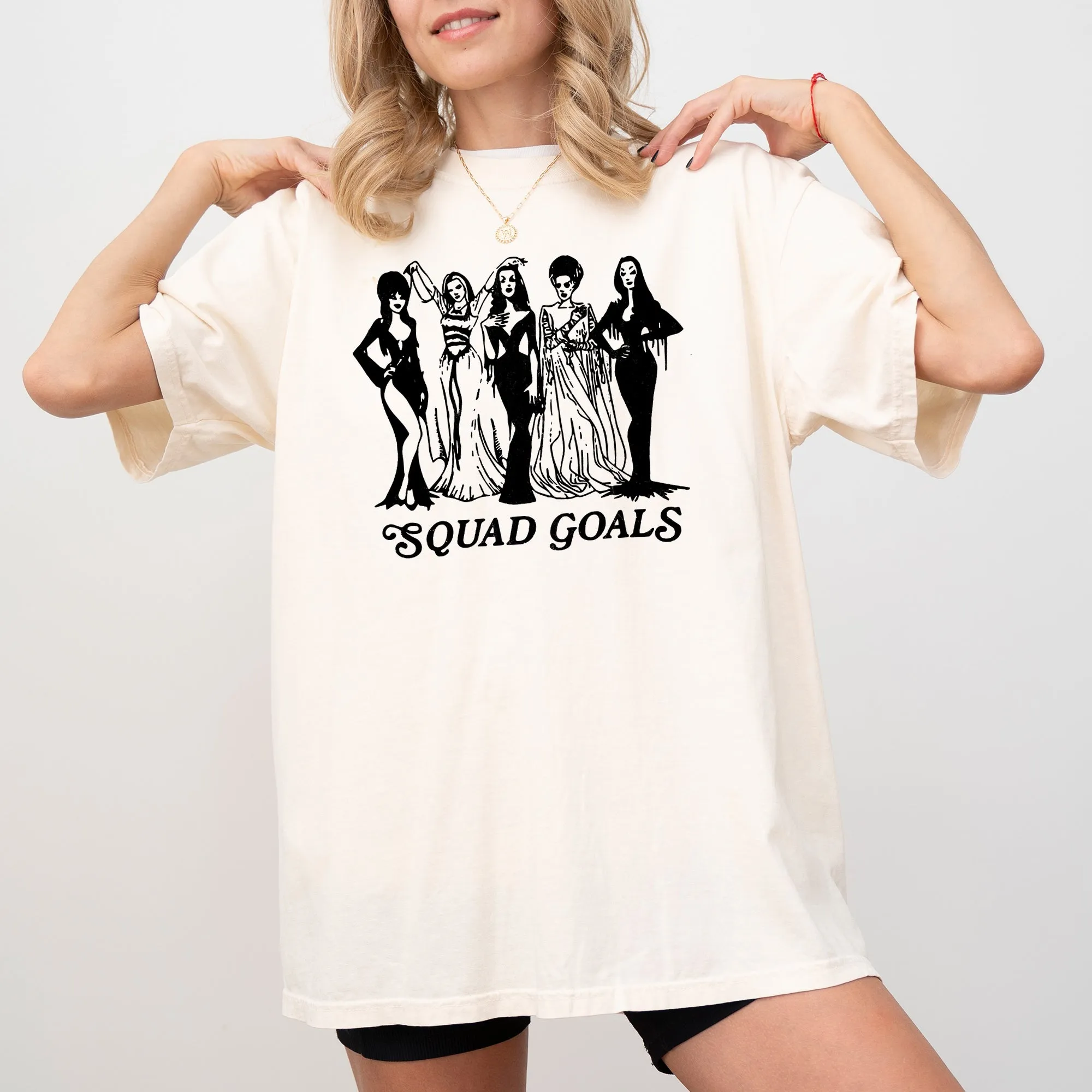 Squad Goals, Skeleton, Ghost, Witch, Skull, Spooky, Aesthetic, Meme, Halloween, Costume, Tshirt Comfort Colors T-Shirt sold by Refinery Number One product image thumbnail 2