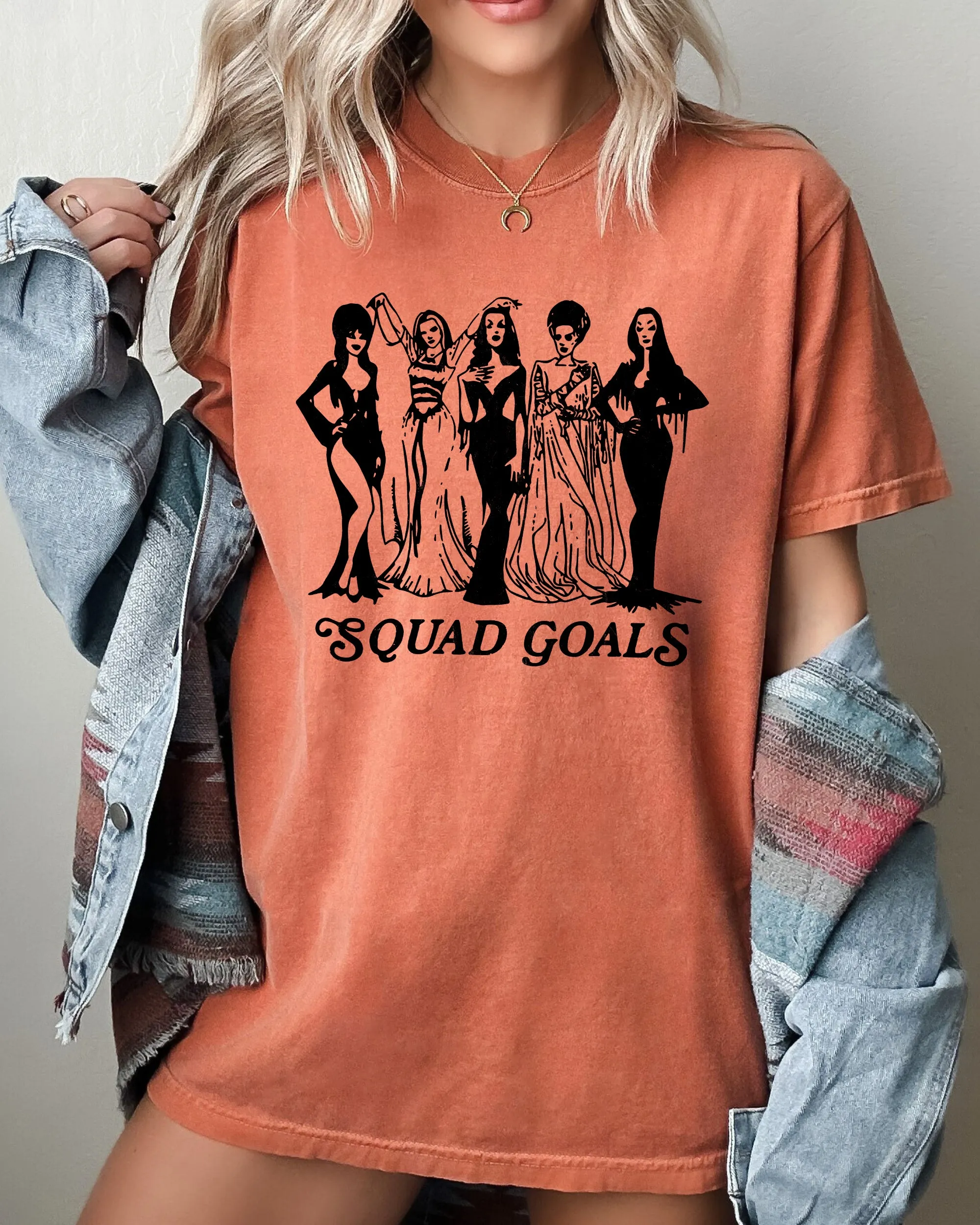 Squad Goals, Skeleton, Ghost, Witch, Skull, Spooky, Aesthetic, Meme, Halloween, Costume, Tshirt Comfort Colors T-Shirt sold by Refinery Number One