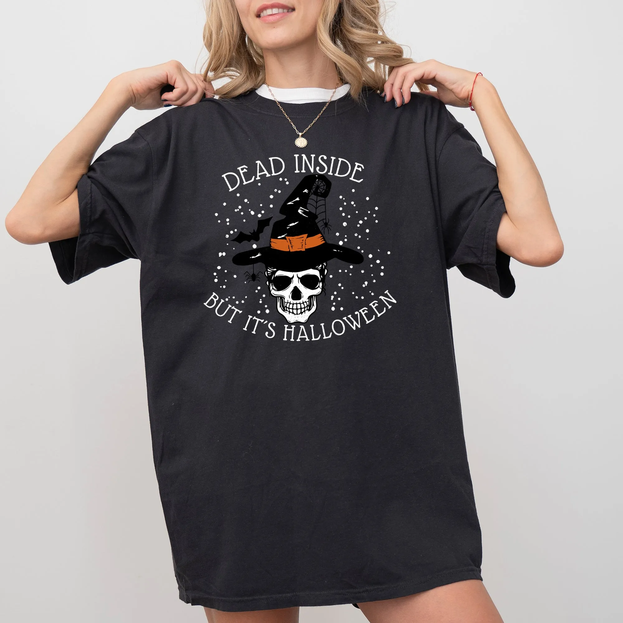 Dead Inside, Skeleton, Ghost, Western, Witch, Skull, Aesthetic, Meme, Halloween, Costume, Tshirt Comfort Colors T-Shirt sold by Refinery Number One product image thumbnail 4