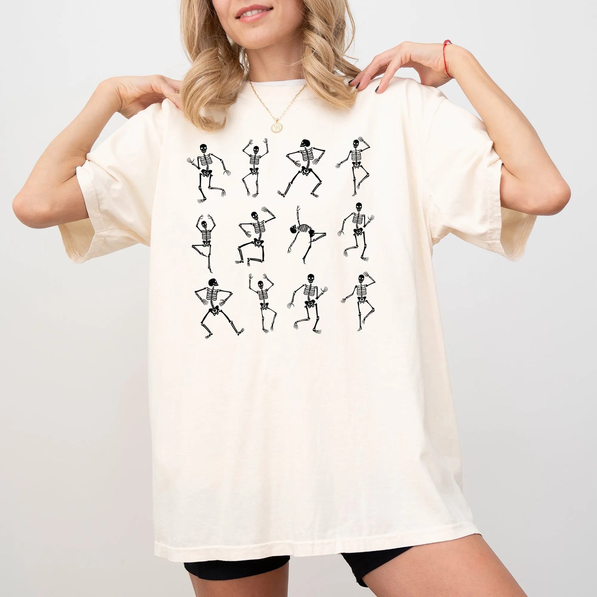 Mini Dancing Skeletons, Ghost, Western, Witch, Skull, Aesthetic, Meme, Halloween, Costume, Tshirt Comfort Colors T-Shirt sold by Refinery Number One product image thumbnail 2