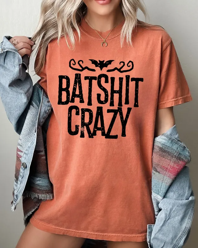 Batshit Crazy, Skeletons, Ghost, Western, Witch, Skull, Aesthetic, Meme, Halloween, Costume, Tshirt Comfort Colors T-Shirt sold by Refinery Number One