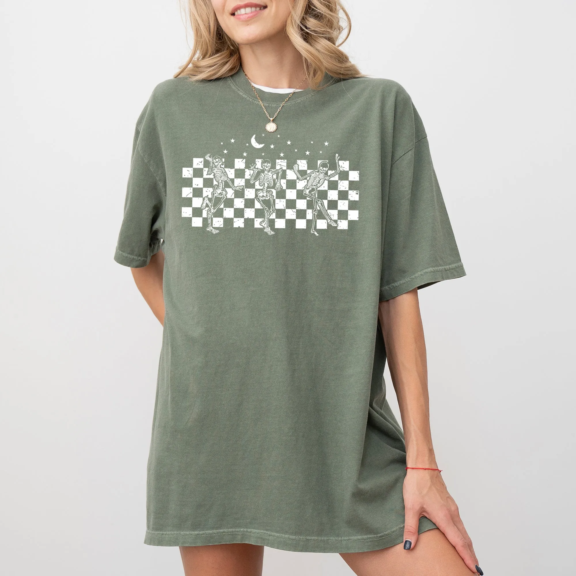 Dancing Skeletons, Checkered, Ghost, Western, Witch, Skull, Aesthetic, Meme, Halloween, Costume, Tshirt Comfort Colors T-Shirt sold by Refinery Number One product image thumbnail 5