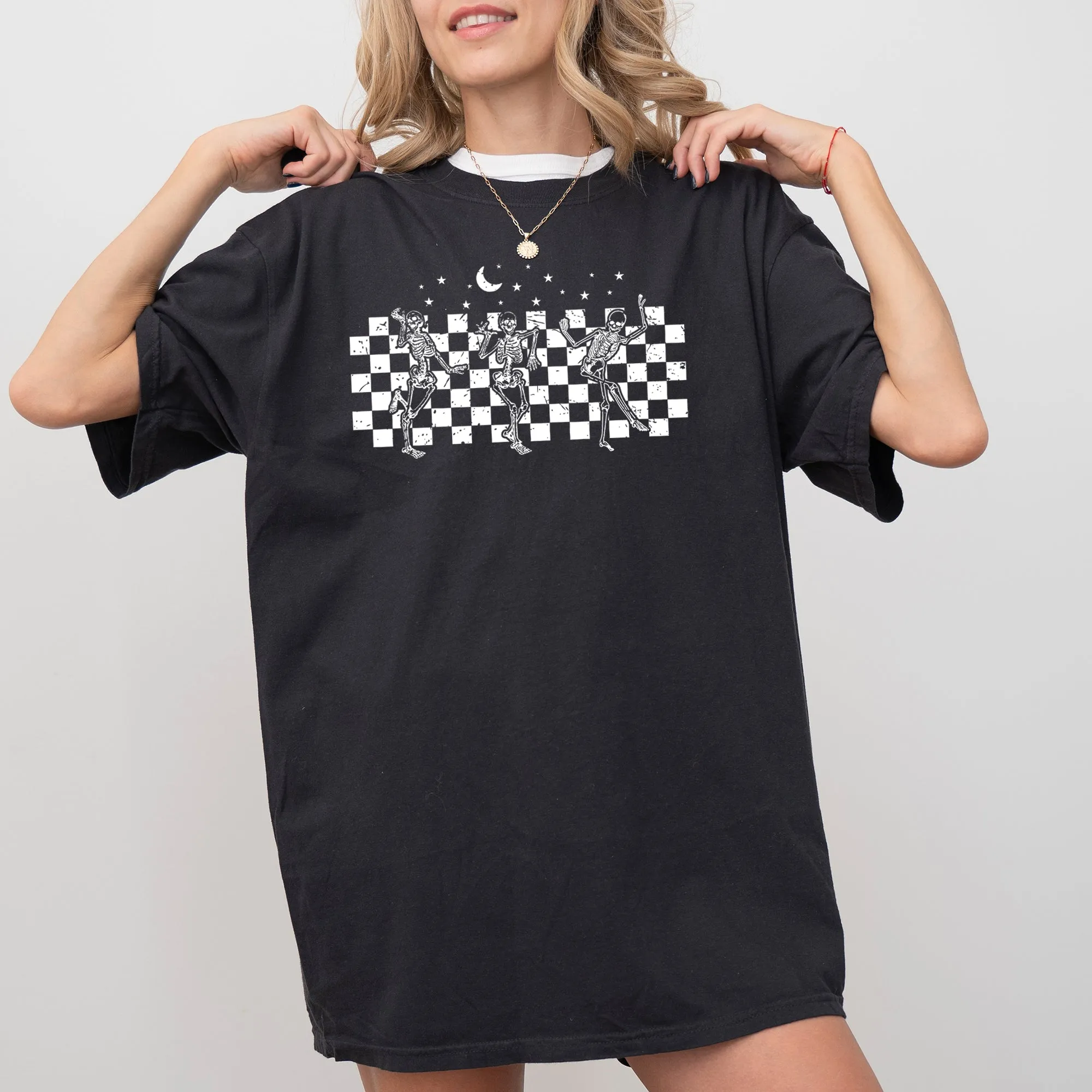Dancing Skeletons, Checkered, Ghost, Western, Witch, Skull, Aesthetic, Meme, Halloween, Costume, Tshirt Comfort Colors T-Shirt sold by Refinery Number One product image thumbnail 2