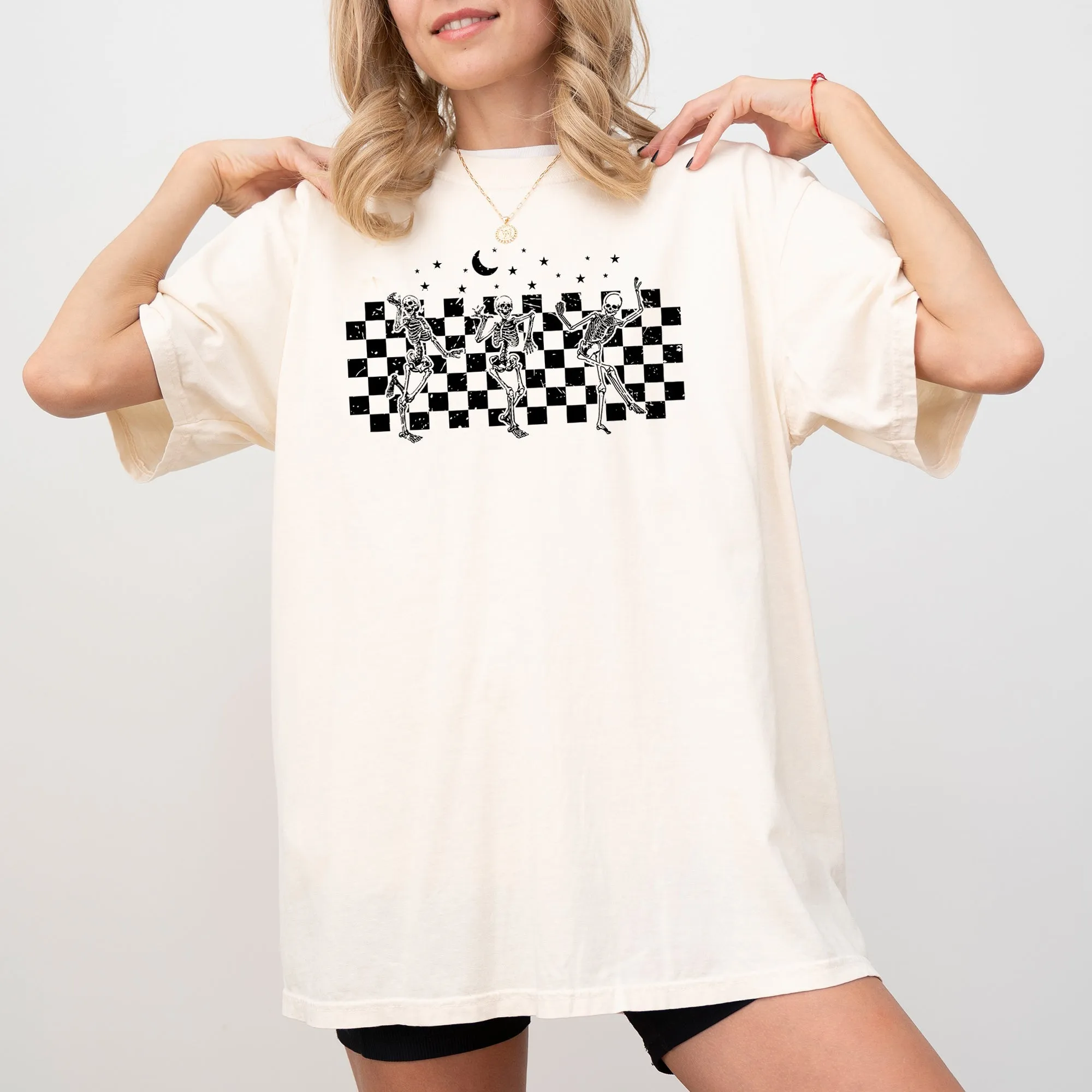 Dancing Skeletons, Checkered, Ghost, Western, Witch, Skull, Aesthetic, Meme, Halloween, Costume, Tshirt Comfort Colors T-Shirt sold by Refinery Number One product image thumbnail 3