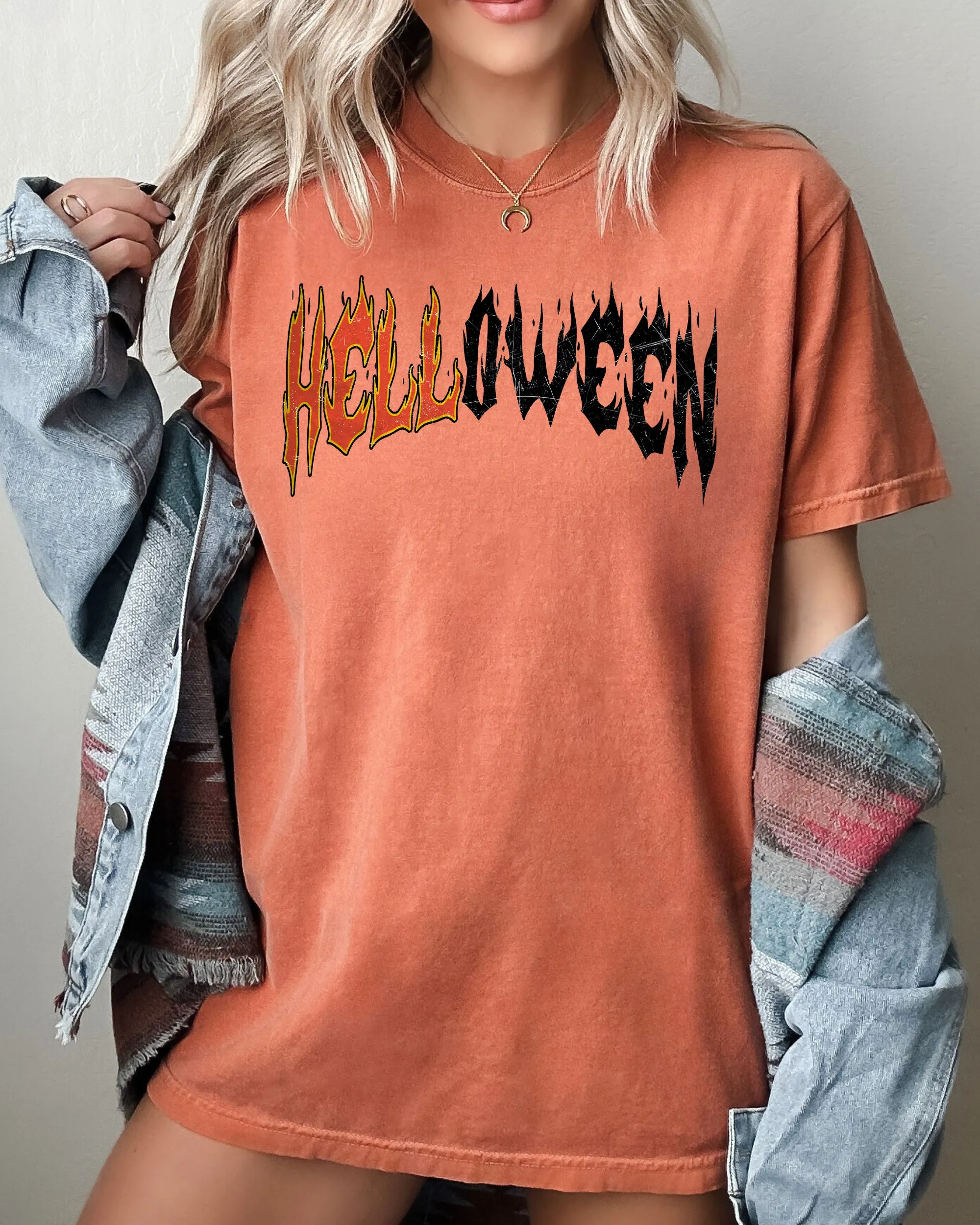 Helloween. Skeleton, Ghost, Western, Witch, Skull, Aesthetic, Meme, Halloween, Costume, Tshirt Comfort Colors T-Shirt sold by Refinery Number One product image thumbnail 2