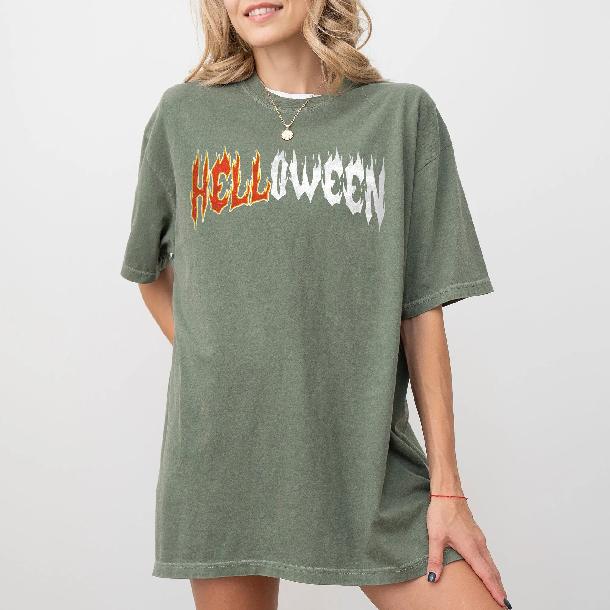 Helloween. Skeleton, Ghost, Western, Witch, Skull, Aesthetic, Meme, Halloween, Costume, Tshirt Comfort Colors T-Shirt sold by Refinery Number One product image thumbnail 5