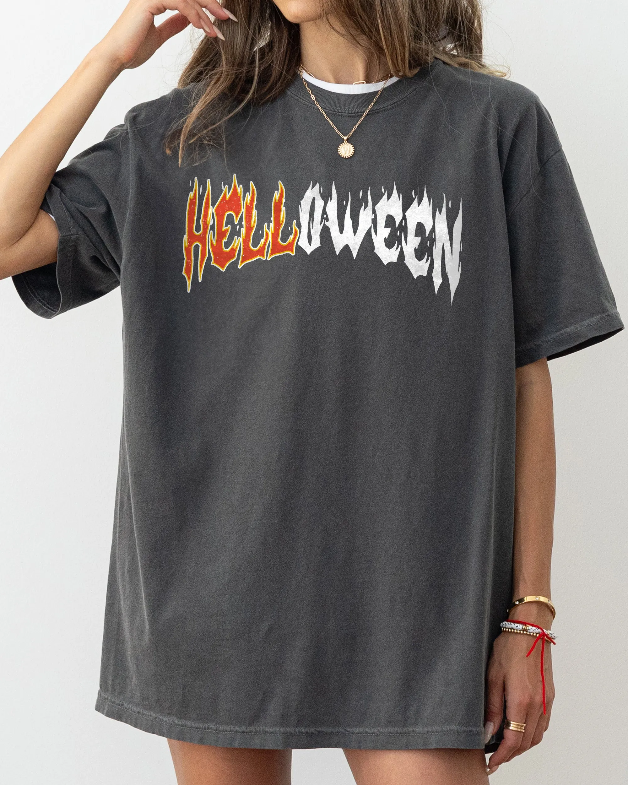 Helloween. Skeleton, Ghost, Western, Witch, Skull, Aesthetic, Meme, Halloween, Costume, Tshirt Comfort Colors T-Shirt sold by Refinery Number One product image thumbnail 4