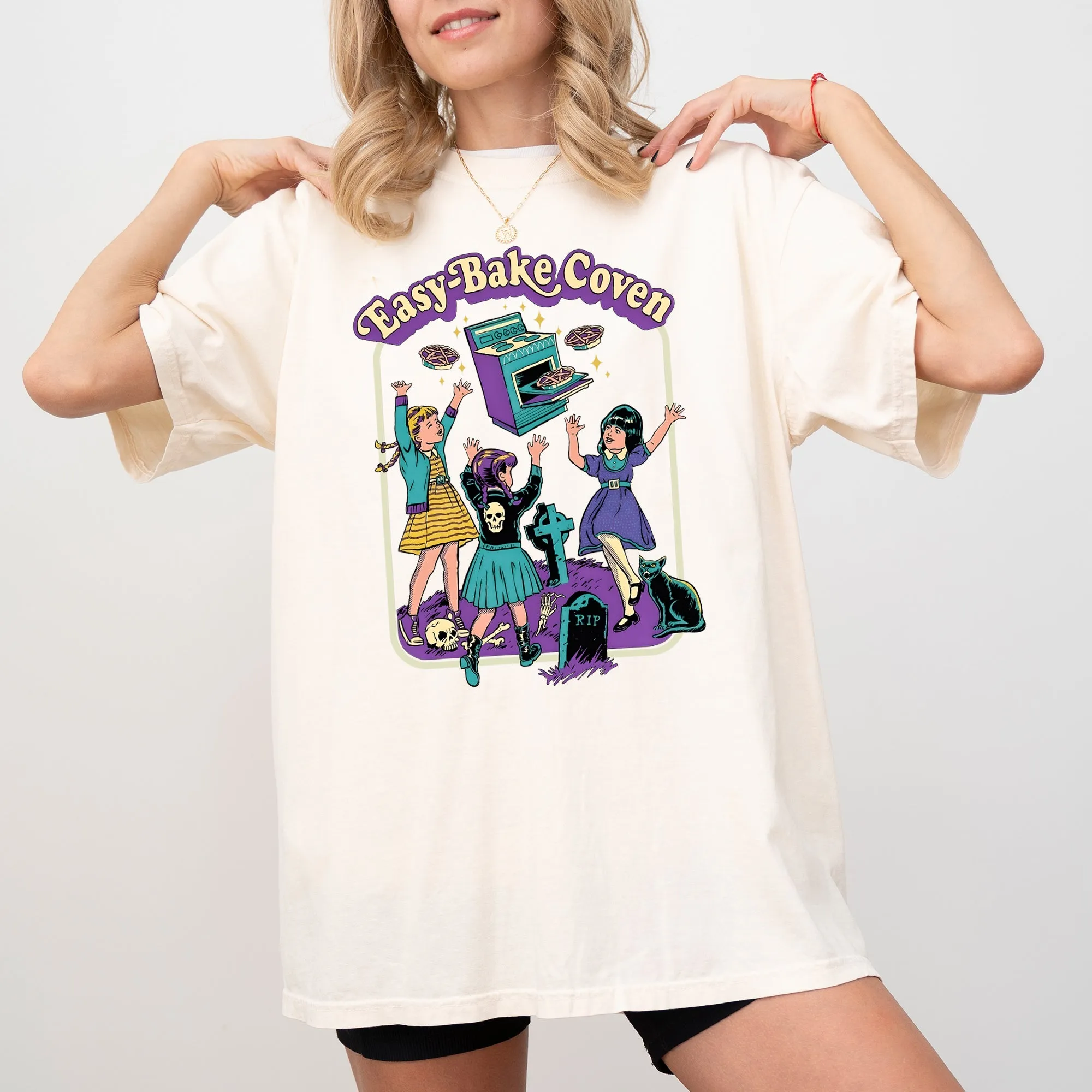 Easy-Bake Coven, Retro, Ghost, Spooky, Scary, Skeleton, Skull, Western, Witch, Aesthetic, Meme, Halloween, Costume, Tshirt Comfort Colors T-Shirt sold by Refinery Number One product image thumbnail 2