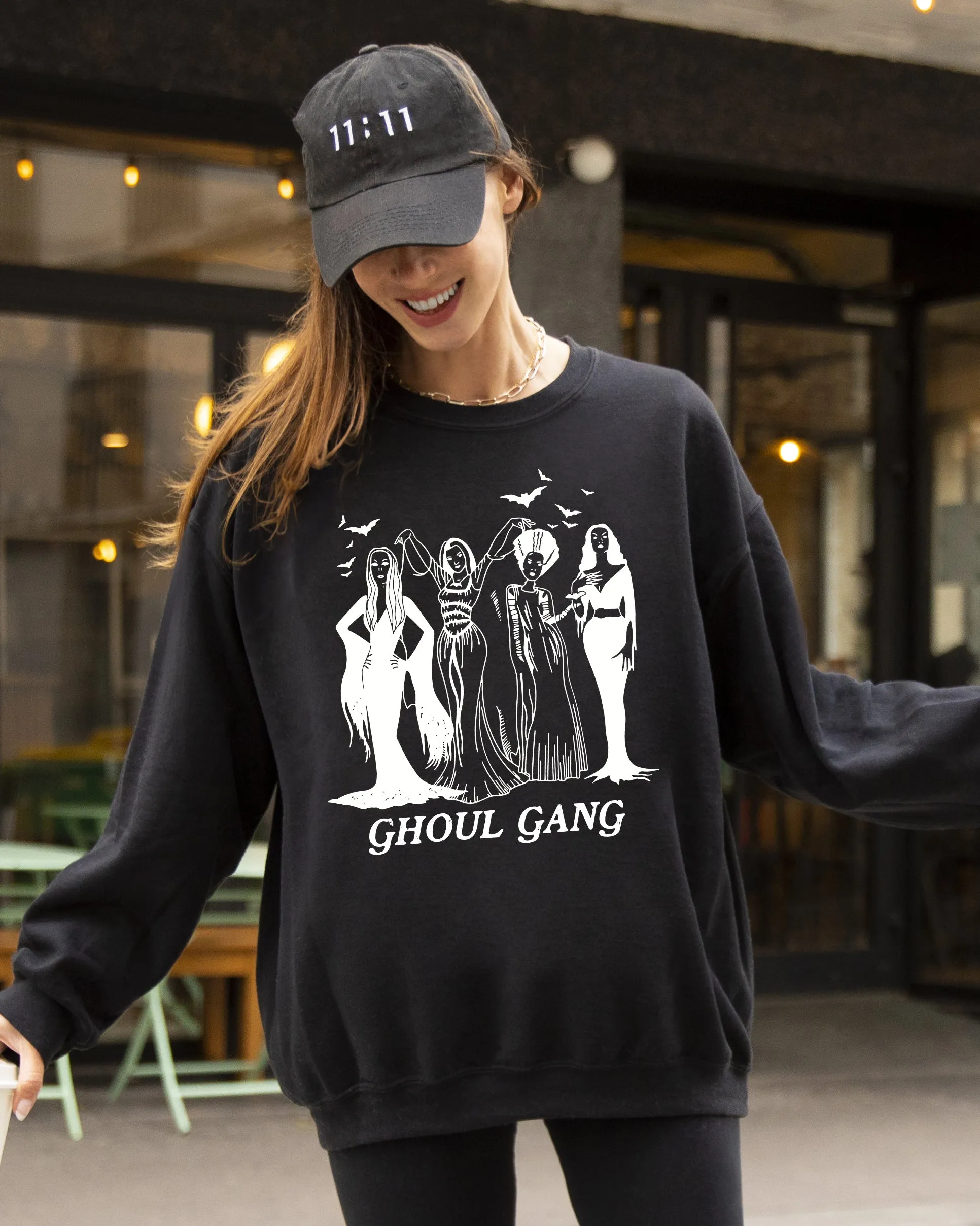 Ghoul Gang, Funny, Witch, Aesthetic, Meme, Halloween, Spooky, Costume Sweatshirt sold by Refinery Number One product image thumbnail 3