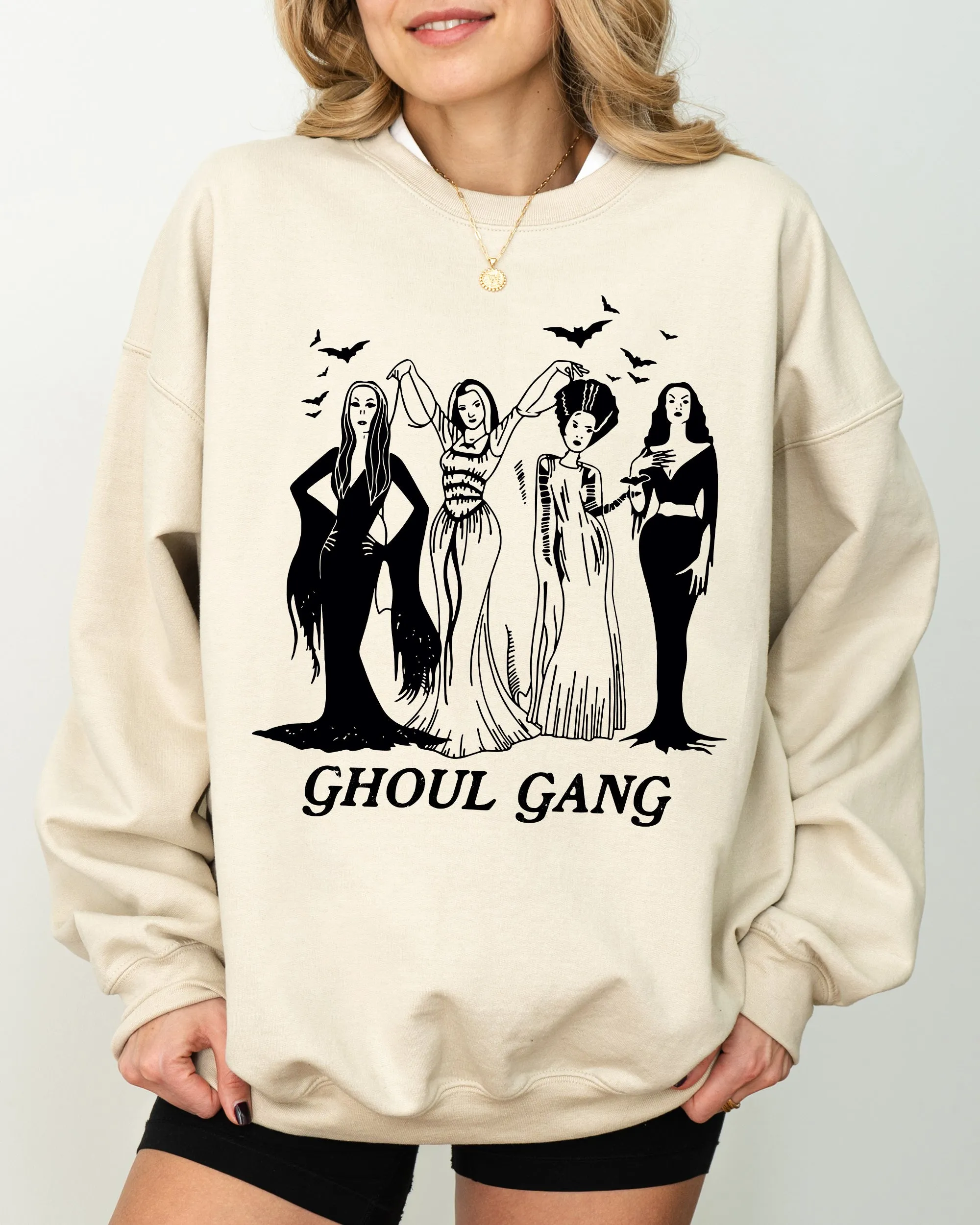 Ghoul Gang, Funny, Witch, Aesthetic, Meme, Halloween, Spooky, Costume Sweatshirt sold by Refinery Number One