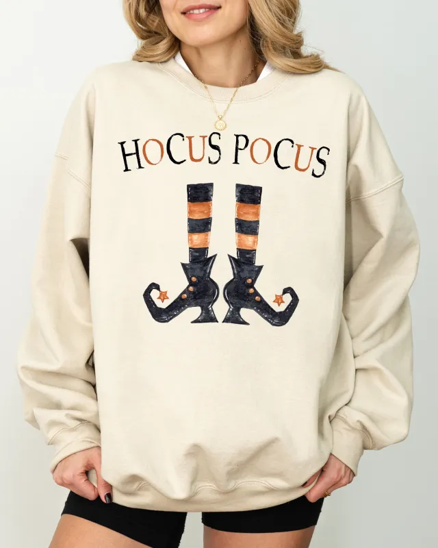 Hocus Pocus, Boots, Skeleton, Funny, Witch, Aesthetic, Meme, Halloween, Spooky, Costume Sweatshirt sold by Refinery Number One