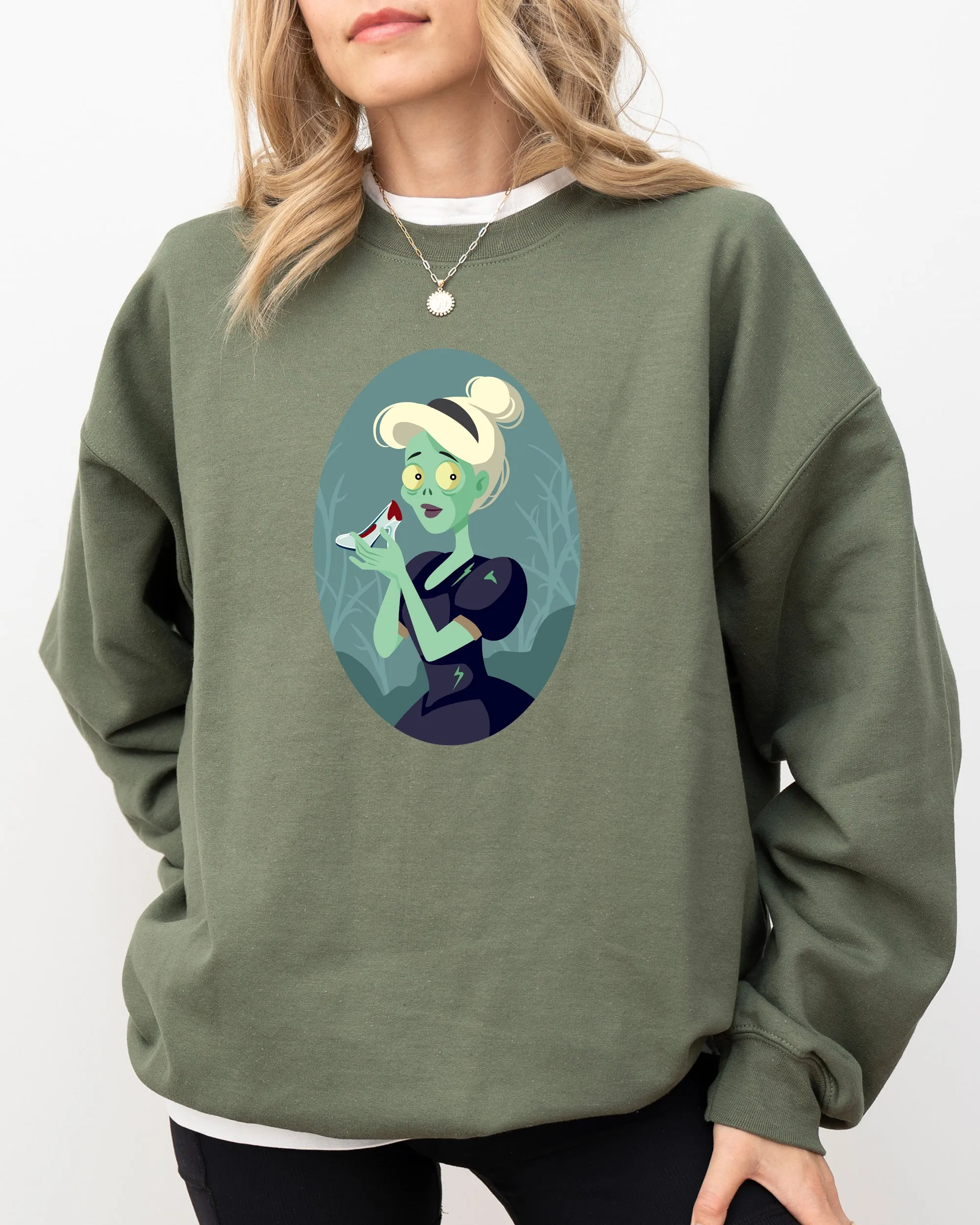 Cinderella, Princess, Skeleton, Funny, Witch, Aesthetic, Meme, Halloween, Spooky, Costume Sweatshirt sold by Refinery Number One product image thumbnail 4