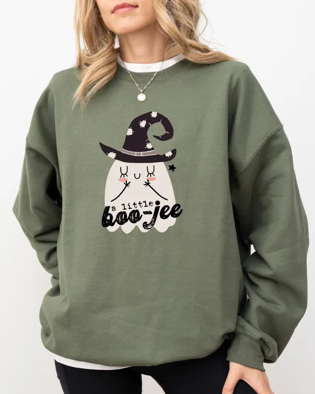 Boo-Jee, Ghost, Spooky, Skeleton, Funny, Witch, Aesthetic, Meme, Halloween, Costume Sweatshirt sold by Refinery Number One
