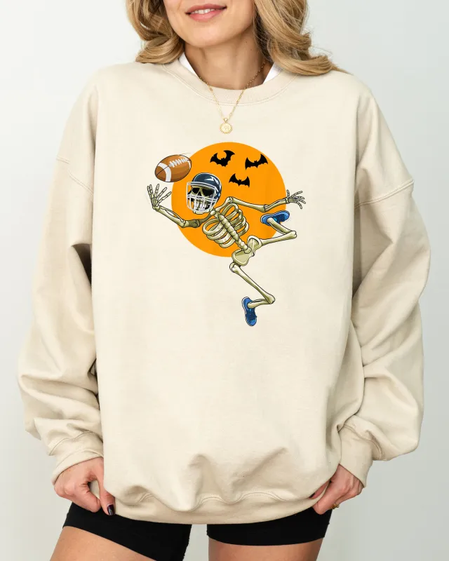 American Football, Skeleton, Spooky, Funny, Witch, Aesthetic, Meme, Halloween, Costume Sweatshirt sold by Refinery Number One