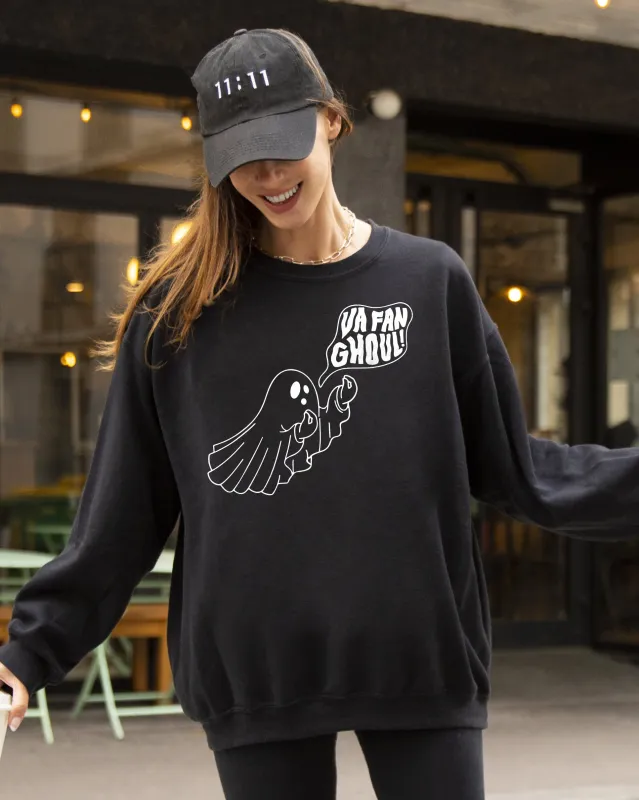 Va Fan Ghoul, Skeleton, Spooky, Ghost, Funny, Witch, Aesthetic, Meme, Halloween, Costume Sweatshirt sold by Refinery Number One