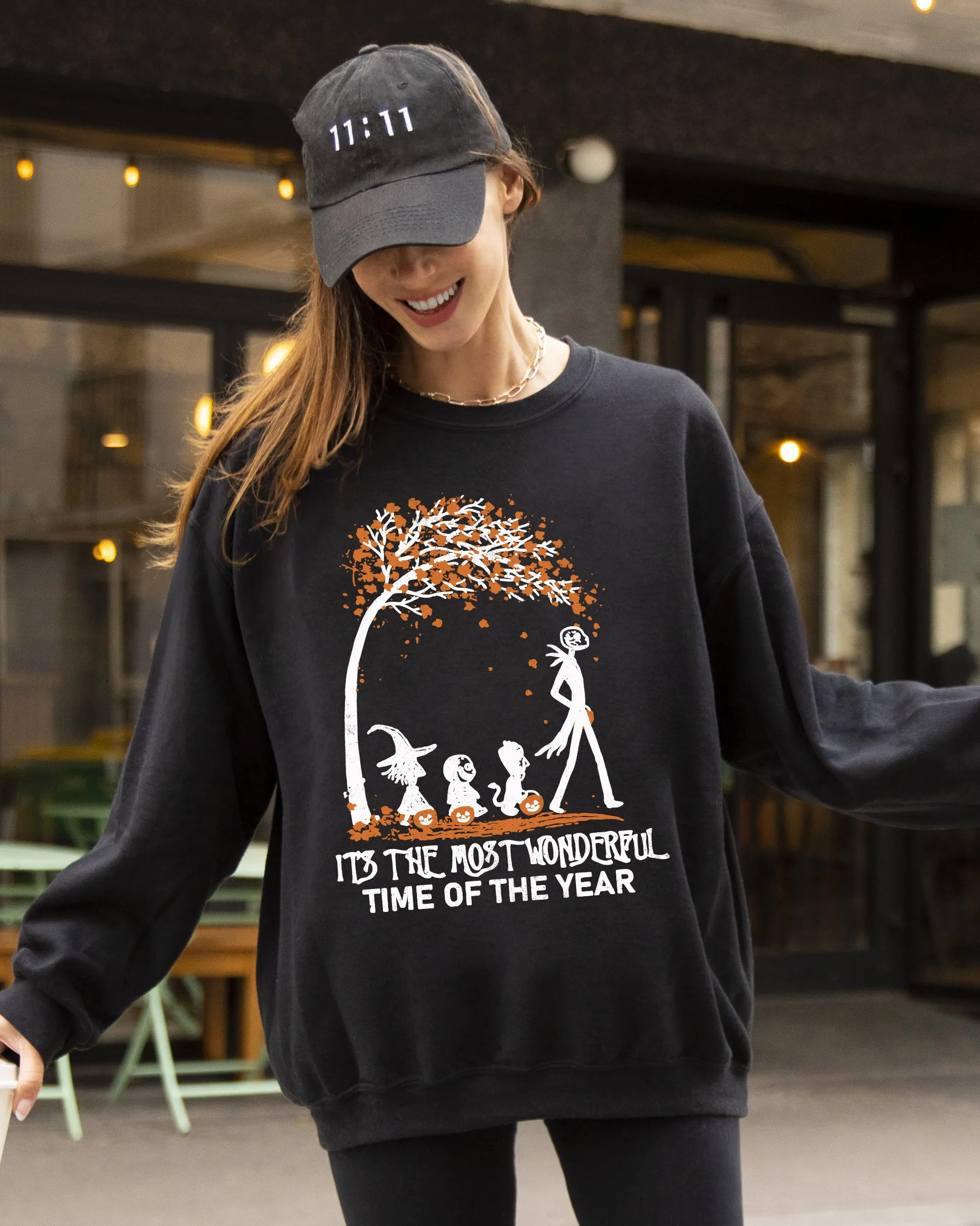 It's The Most Wonderful Time, Horror Movie, Skeleton, Spooky, Ghost, Funny, Witch, Aesthetic, Meme, Halloween, Costume Sweatshirt sold by Refinery Number One product image thumbnail 4