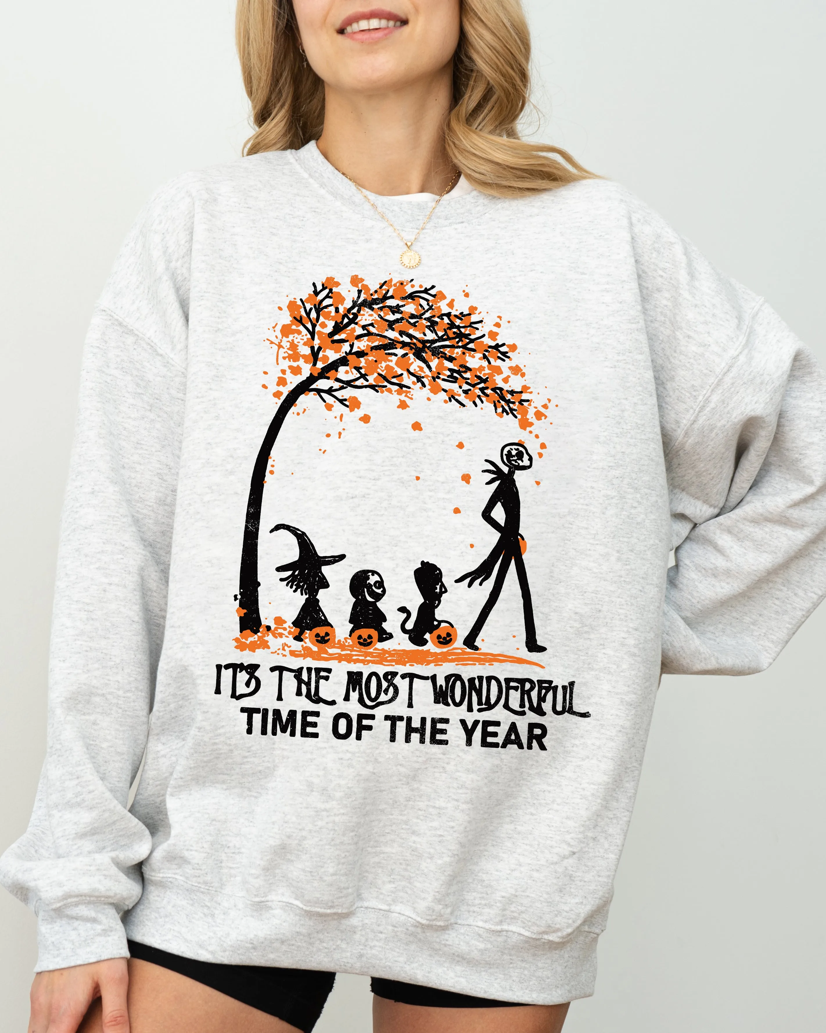 It's The Most Wonderful Time, Horror Movie, Skeleton, Spooky, Ghost, Funny, Witch, Aesthetic, Meme, Halloween, Costume Sweatshirt sold by Refinery Number One product image thumbnail 2