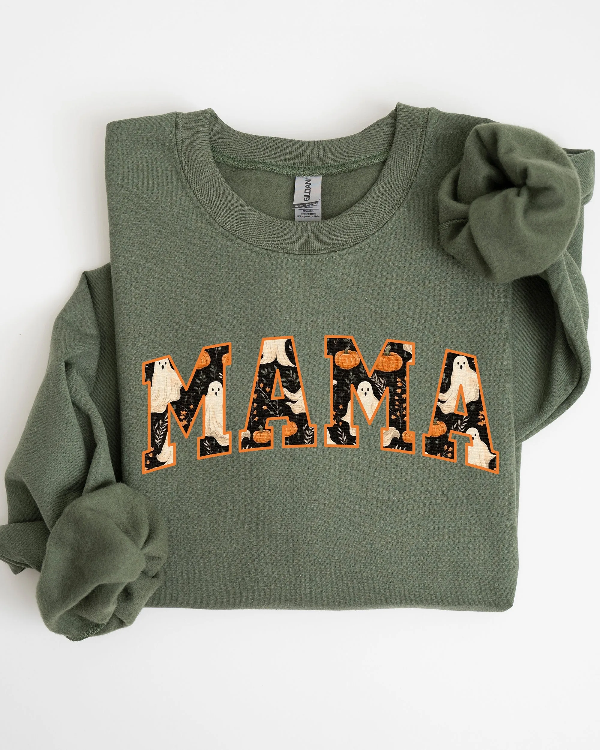 Mama, Ghost, Skeleton, Funny, Pumpkin, Spooky, Witch, Aesthetic, Meme, Halloween, Costume Sweatshirt sold by Refinery Number One product image thumbnail 2