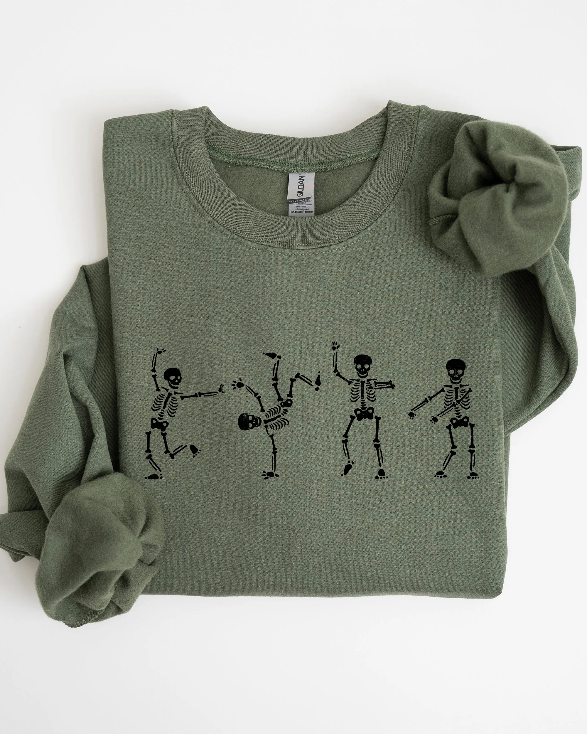 Funny Skeletons Dance Ghost Witch Skull Spooky Aesthetic Meme Halloween Sweatshirt sold by Refinery Number One