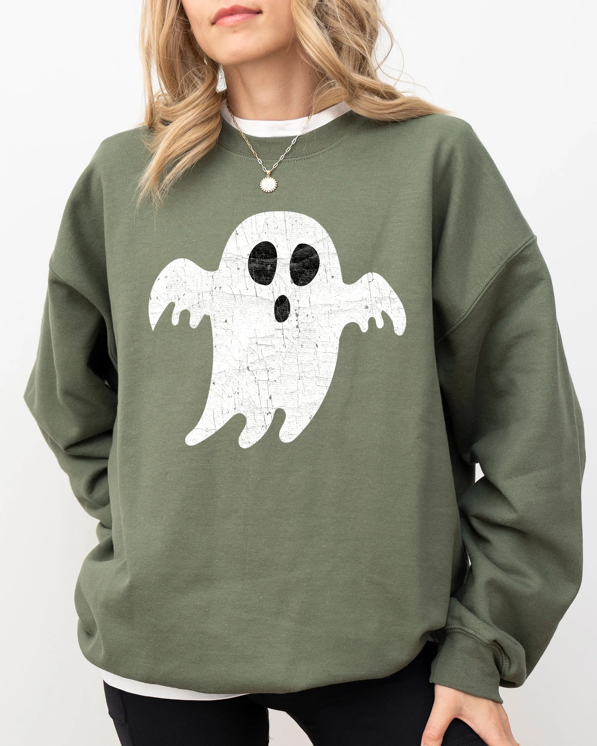 Spooky Ghost, Skeleton, Witch, Skull, Spooky, Aesthetic, Meme, Halloween, Costume Sweatshirt sold by Refinery Number One product image thumbnail 2