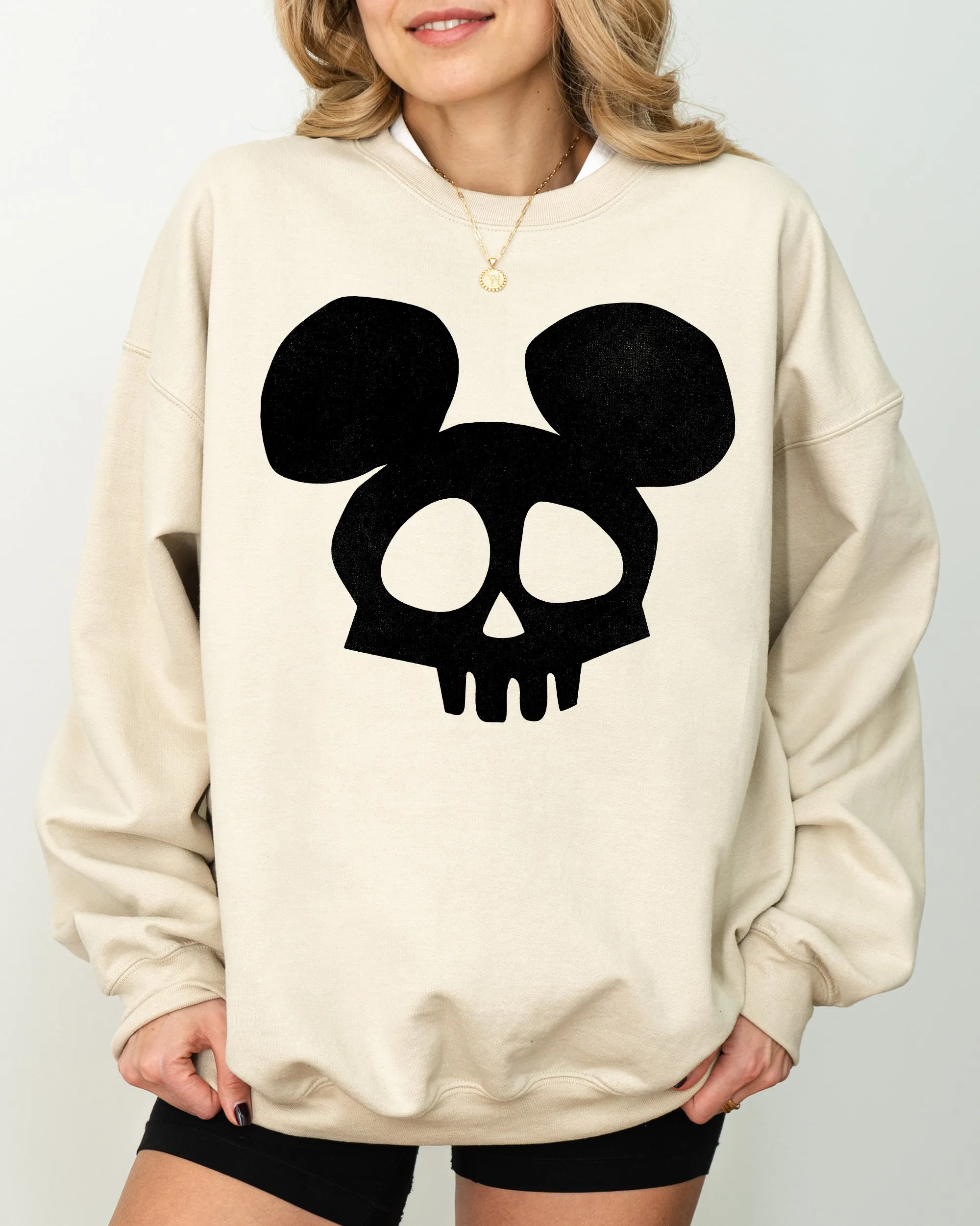 Mouse Ears, Skeleton, Ghost, Witch, Skull, Spooky, Aesthetic, Meme, Halloween, Costume Sweatshirt sold by Refinery Number One product image thumbnail 4