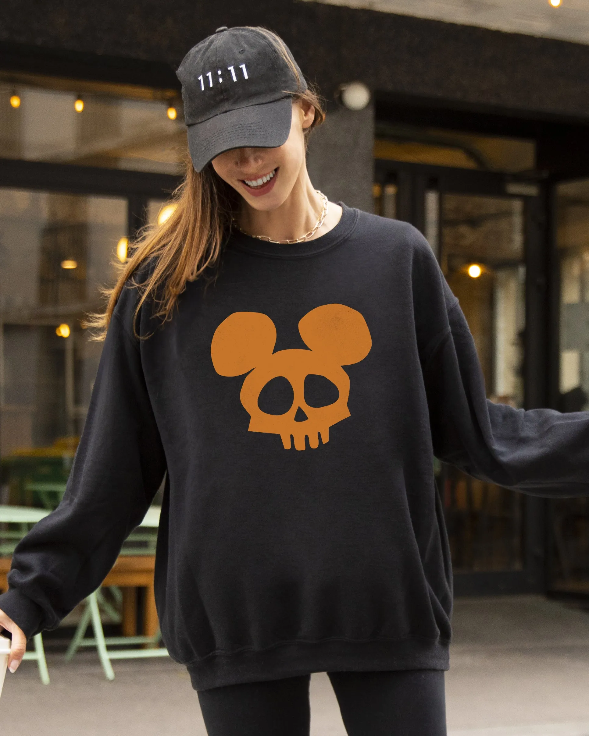 Mouse Ears, Skeleton, Ghost, Witch, Skull, Spooky, Aesthetic, Meme, Halloween, Costume Sweatshirt sold by Refinery Number One product image thumbnail 2