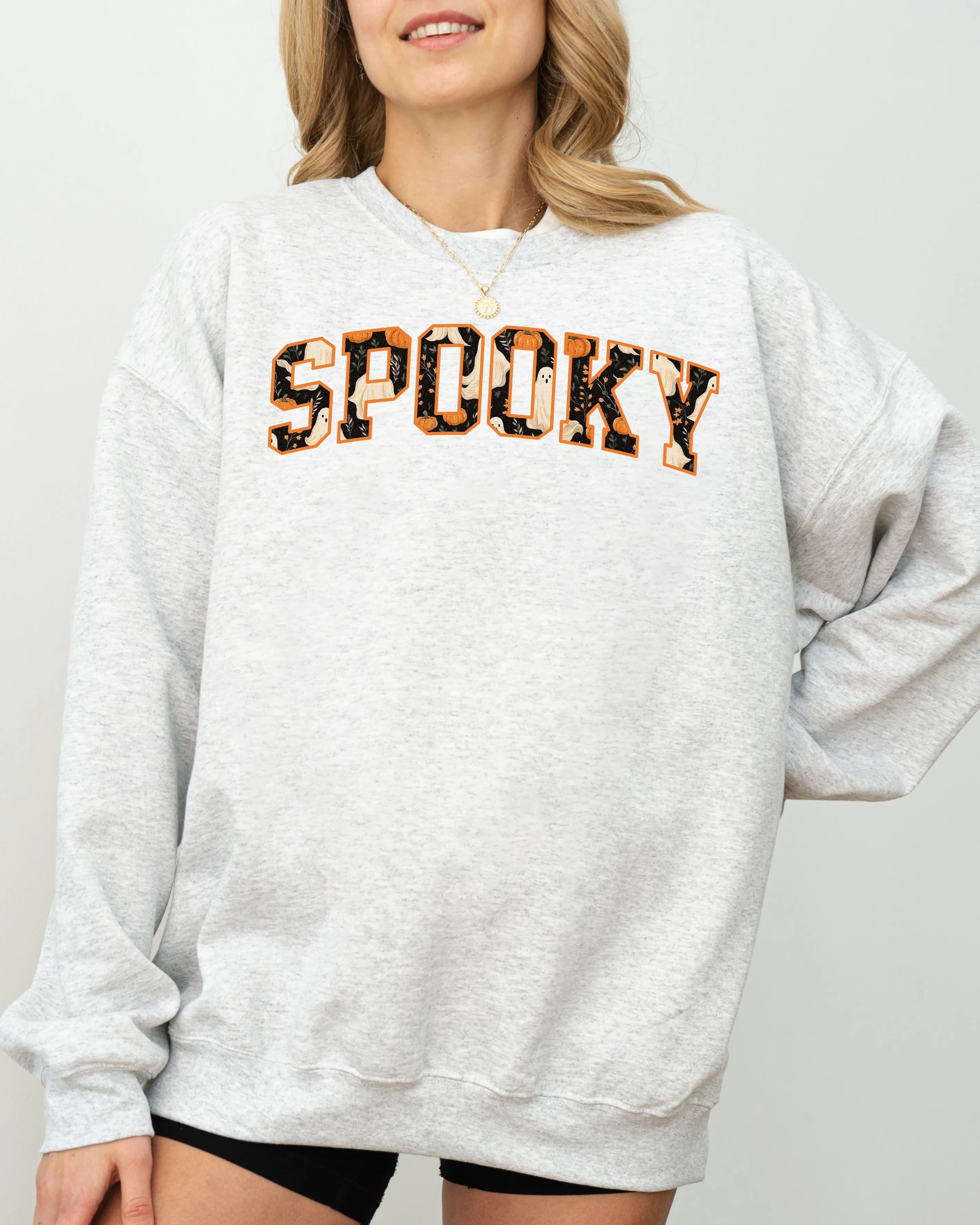Spooky, Skeleton, Ghost, Witch, Skull, Spooky, Aesthetic, Meme, Halloween, Costume Sweatshirt sold by Refinery Number One product image thumbnail 4