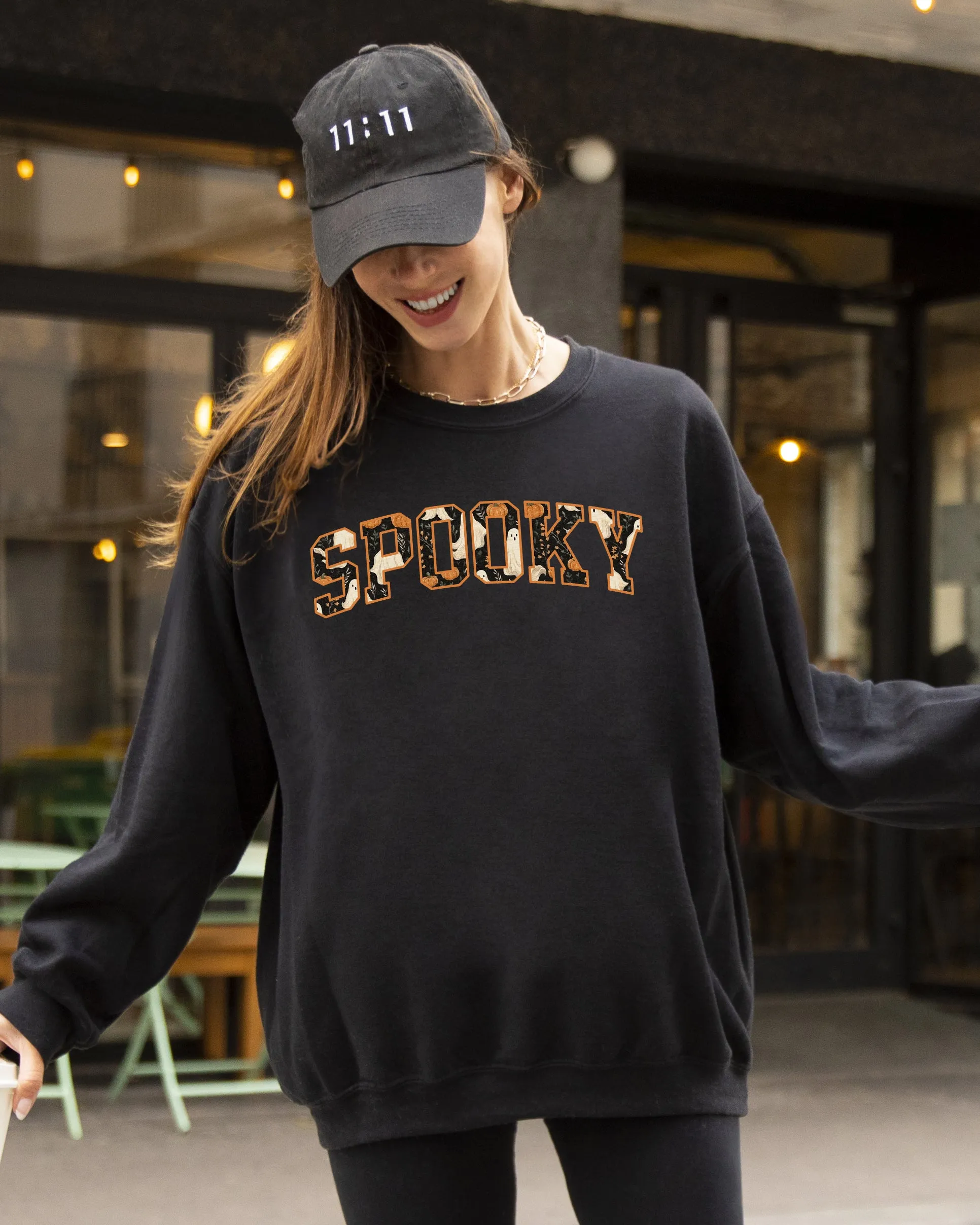 Spooky, Skeleton, Ghost, Witch, Skull, Spooky, Aesthetic, Meme, Halloween, Costume Sweatshirt sold by Refinery Number One