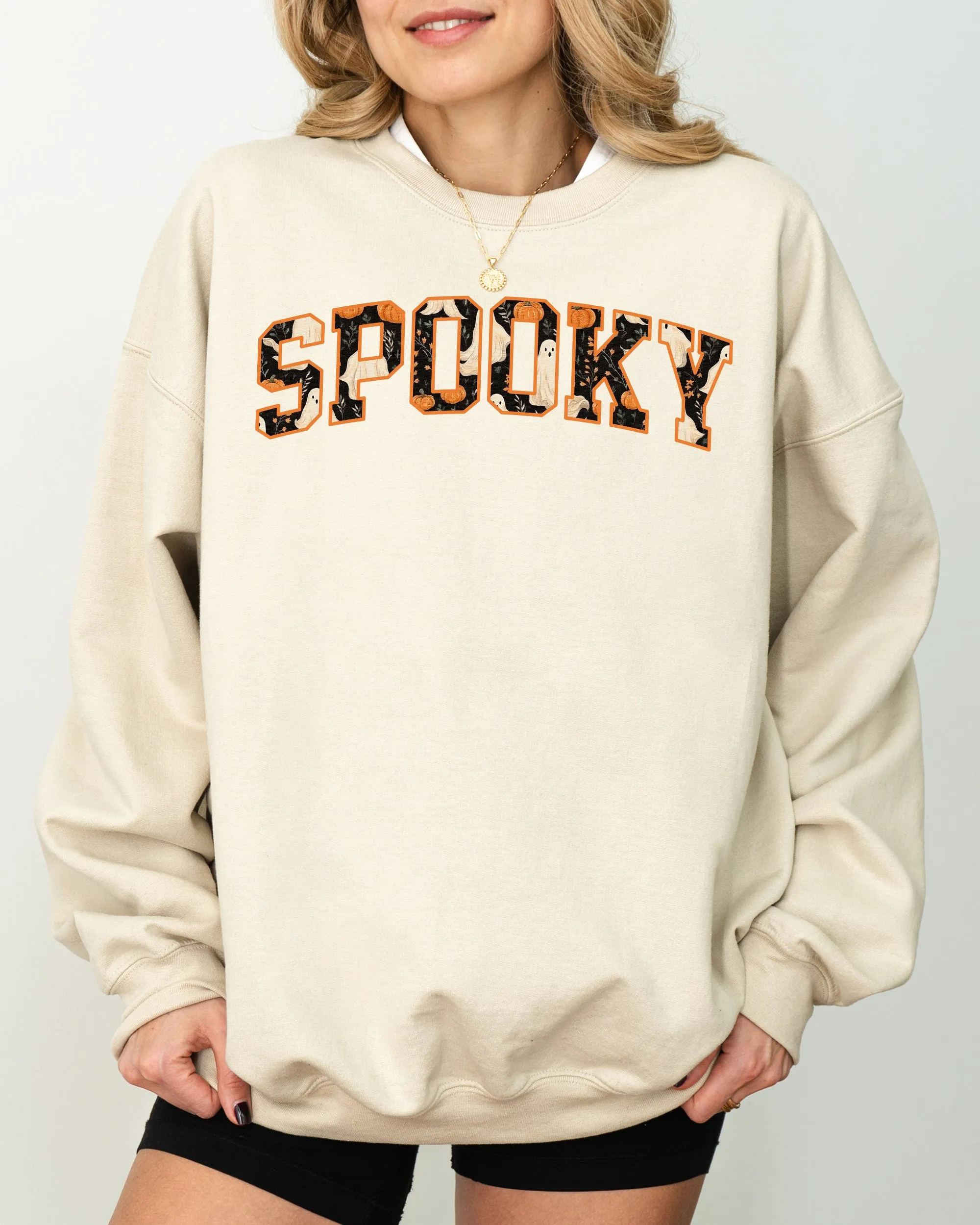 Spooky, Skeleton, Ghost, Witch, Skull, Spooky, Aesthetic, Meme, Halloween, Costume Sweatshirt sold by Refinery Number One product image thumbnail 2