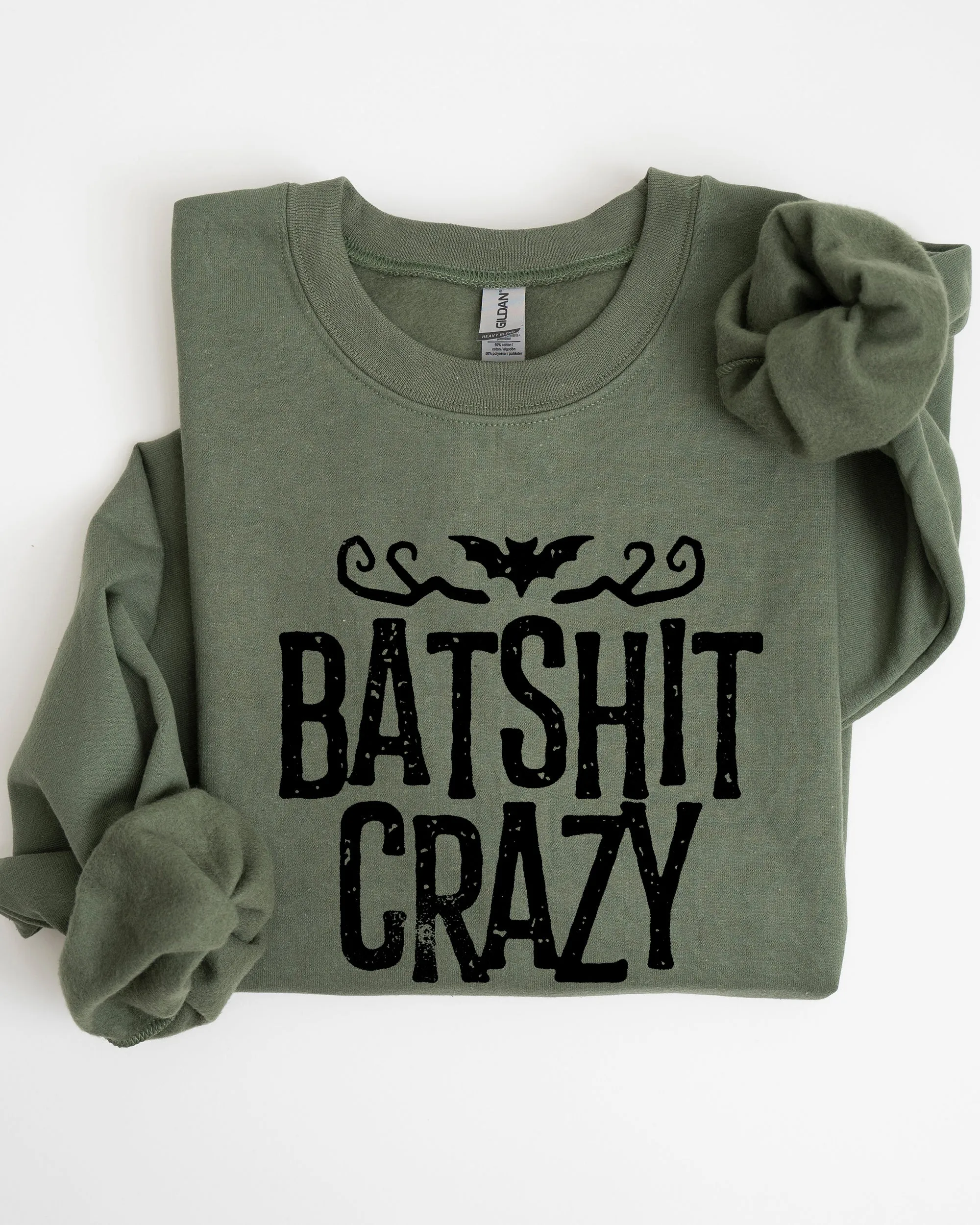 Batshit Crazy, Skeletons, Ghost, Western, Witch, Skull, Aesthetic, Meme, Halloween, Costume Sweatshirt sold by Refinery Number One product image thumbnail 5