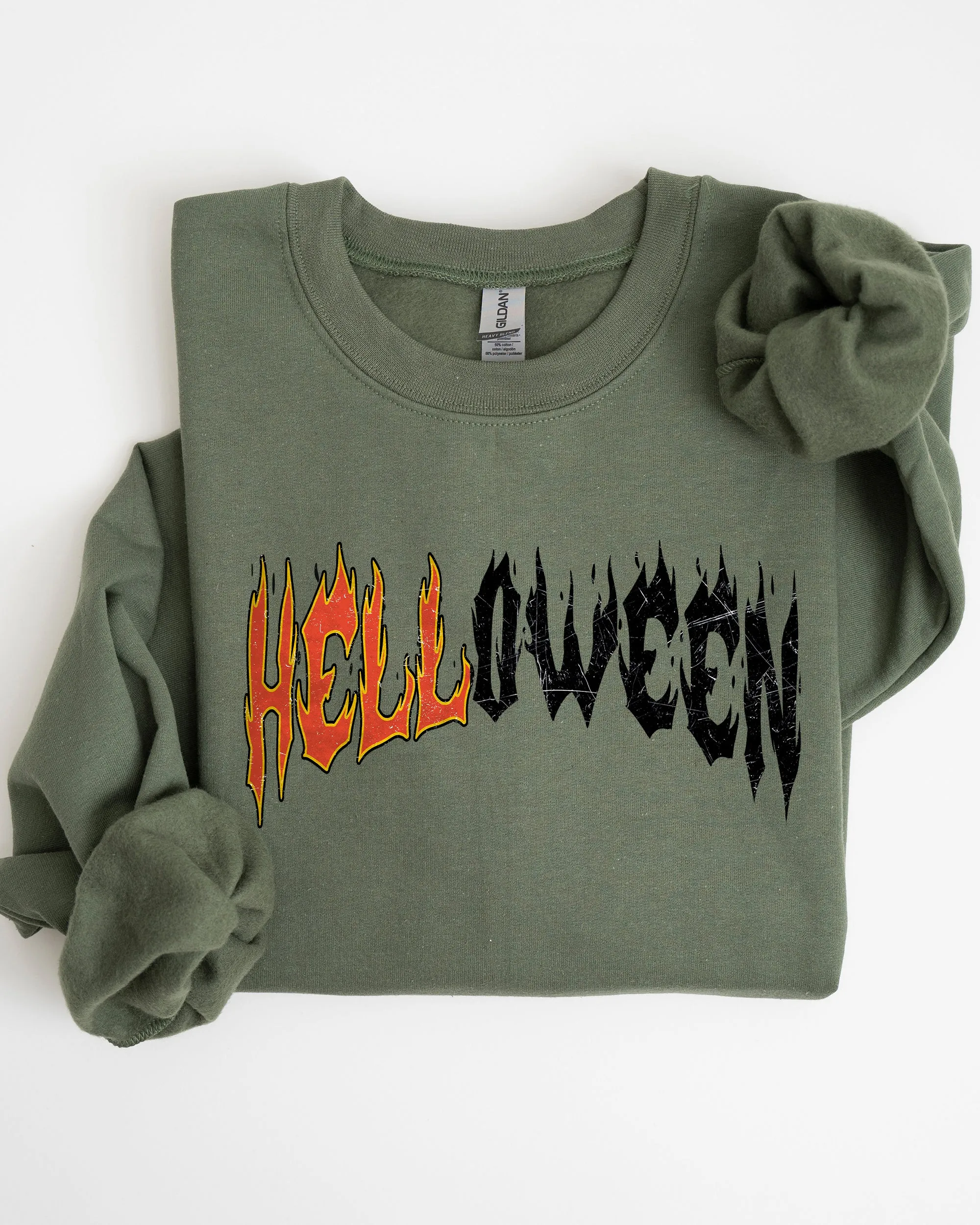 Helloween. Skeleton, Ghost, Western, Witch, Skull, Aesthetic, Meme, Halloween, Costume Sweatshirt sold by Refinery Number One product image thumbnail 5