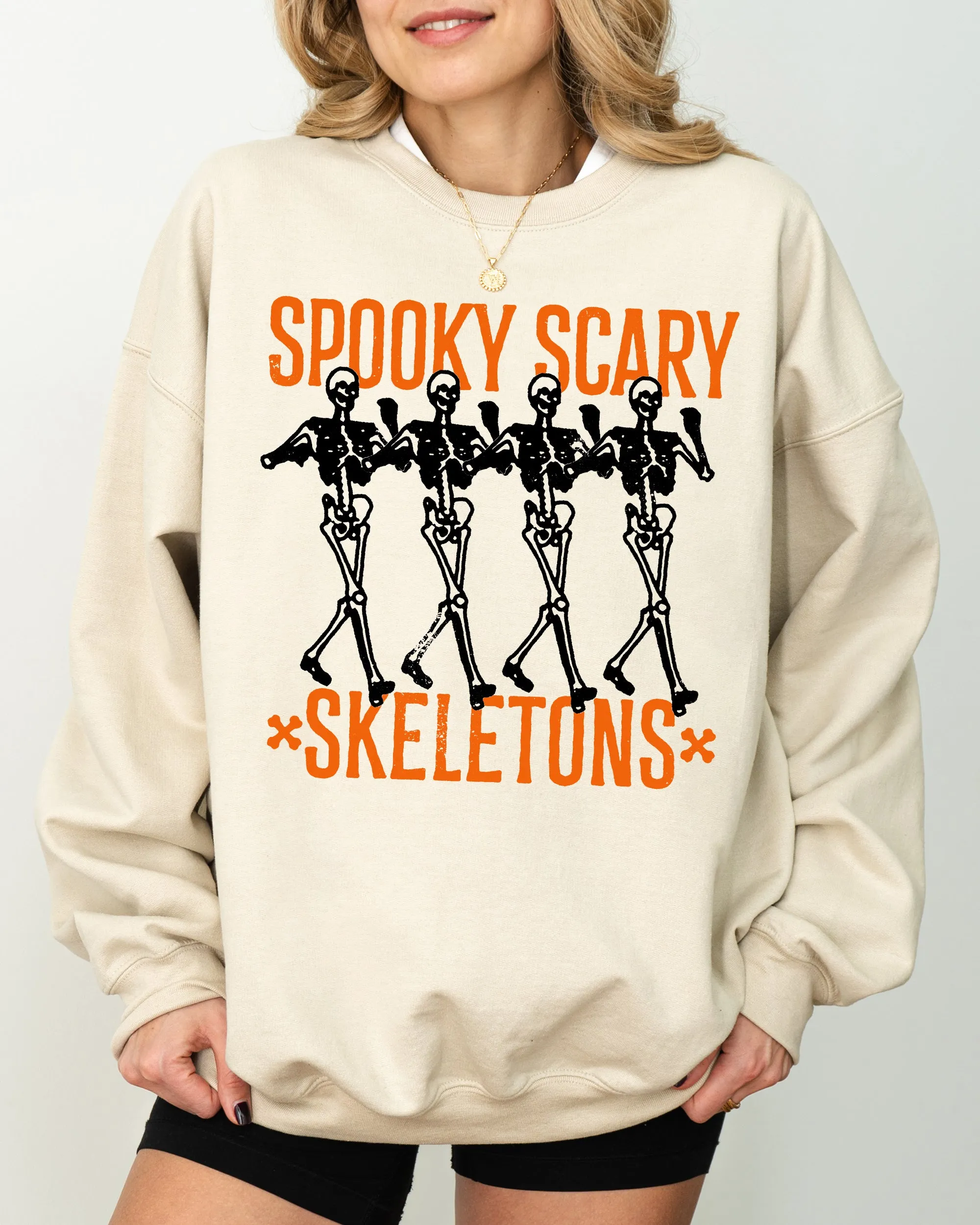 Spooky, Scary, Skeleton, Skull, Ghost, Western, Witch, Aesthetic, Meme, Halloween, Costume Sweatshirt sold by Refinery Number One