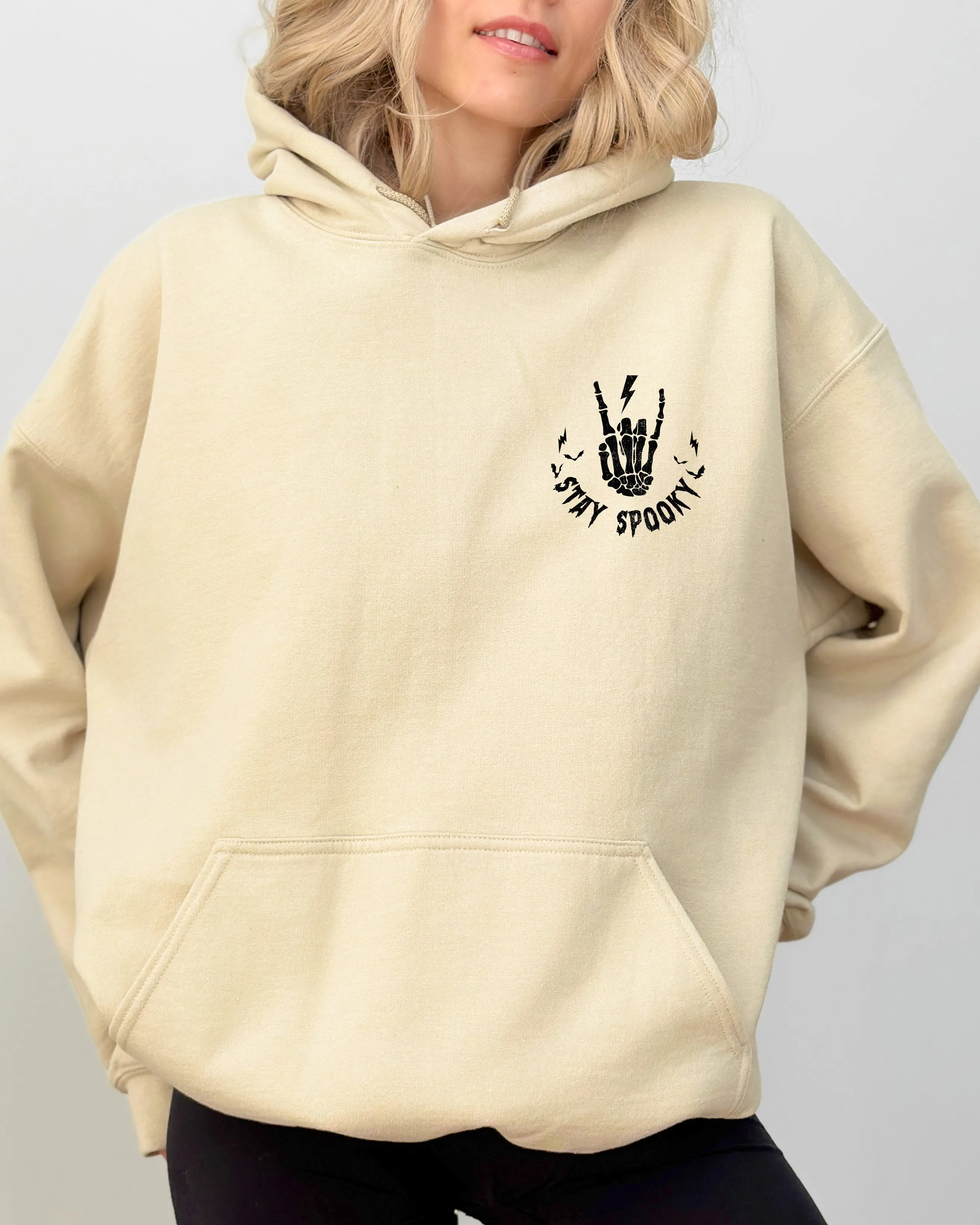 Stay Spooky, Pocket, Skeleton, Ghost, Funny, Witch, Aesthetic, Meme, Halloween, Spooky, Costume, Hoodie, Hooded Sweatshirt sold by Refinery Number One product image thumbnail 3